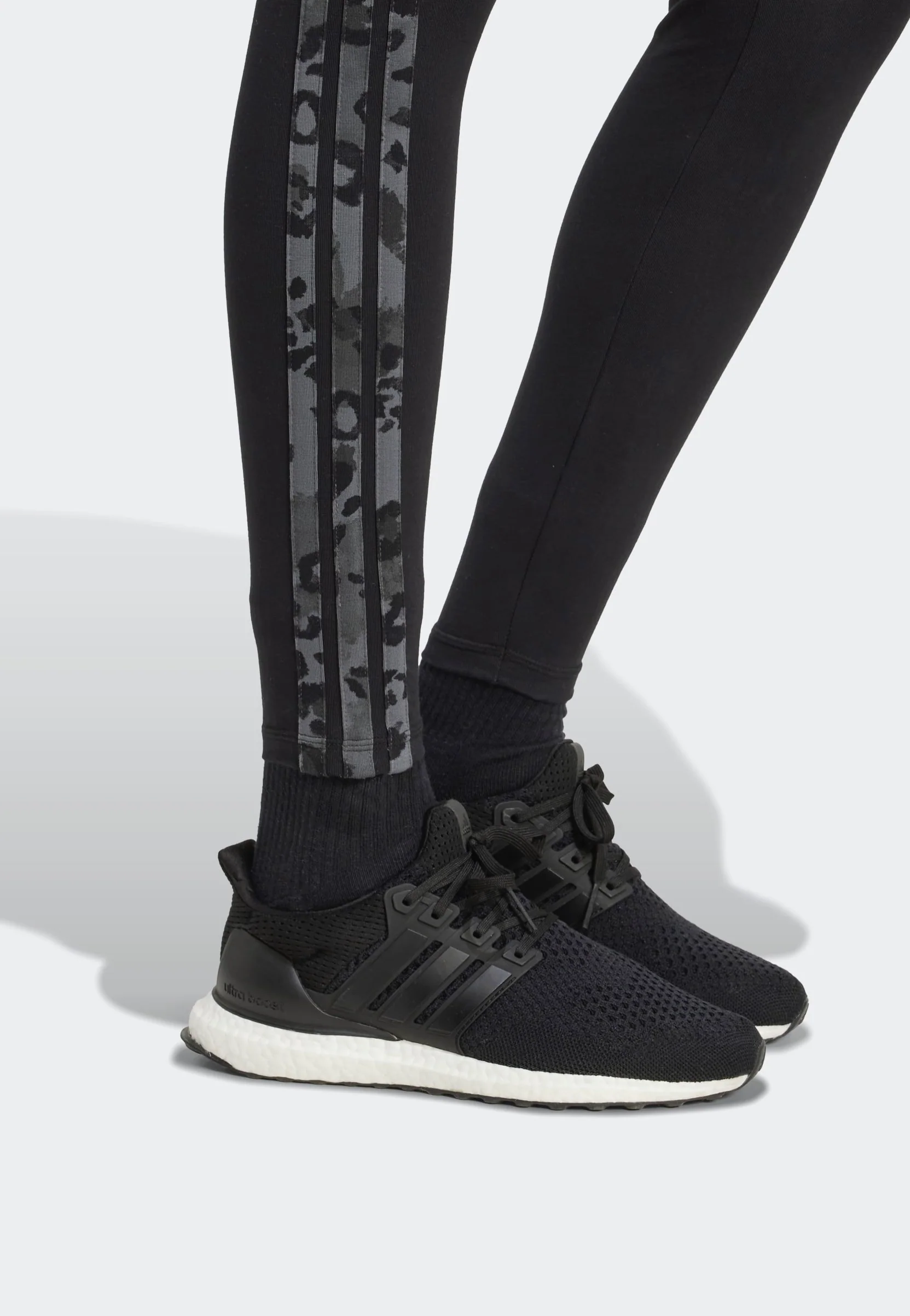 Animal Print 3-Stripes High Rise Black/Multco/Grefiv - Leggings - Image 3