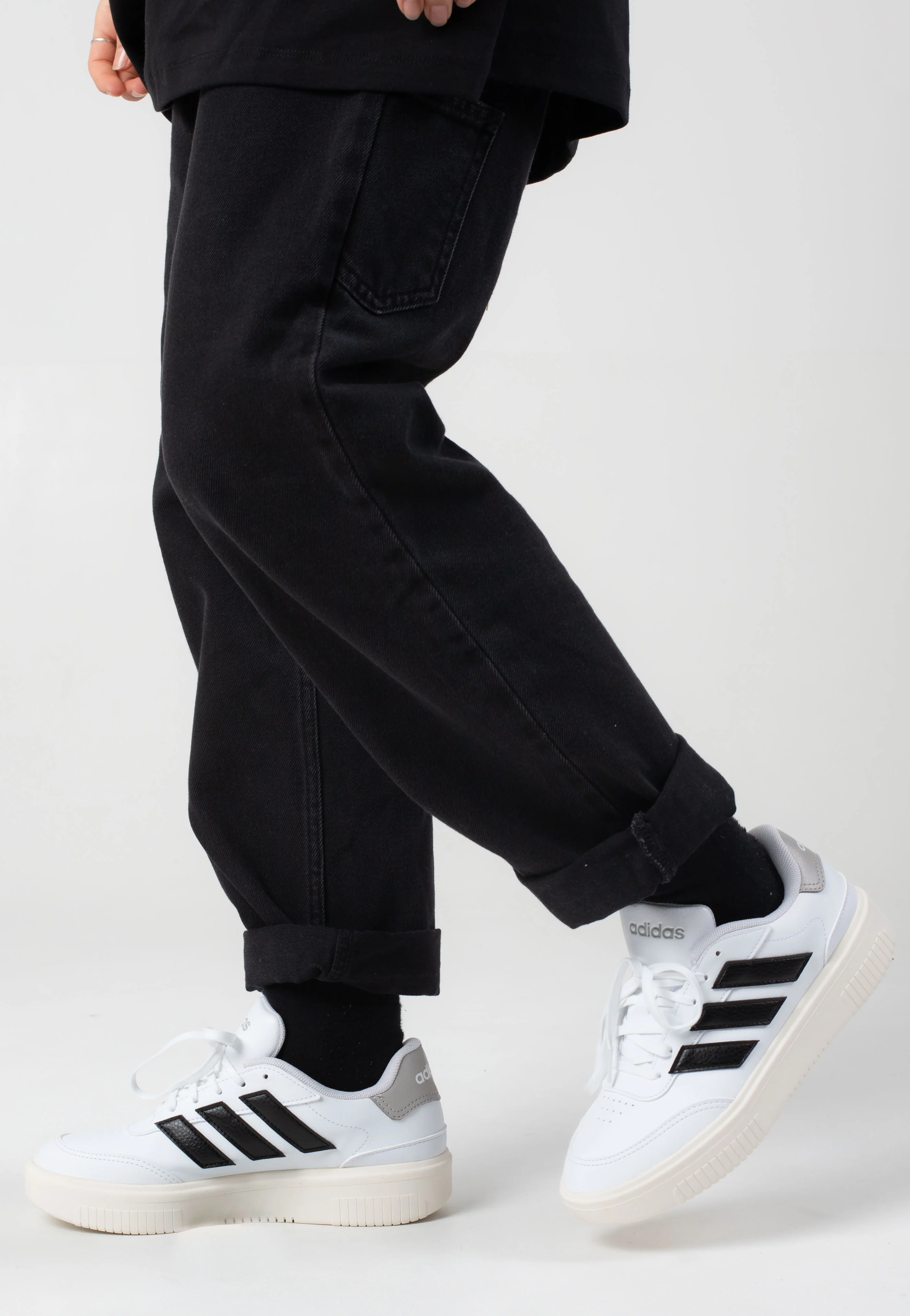 Courtblock Bold Ftwwht/Cblack/Gretwo - Girl Shoes - Image 11