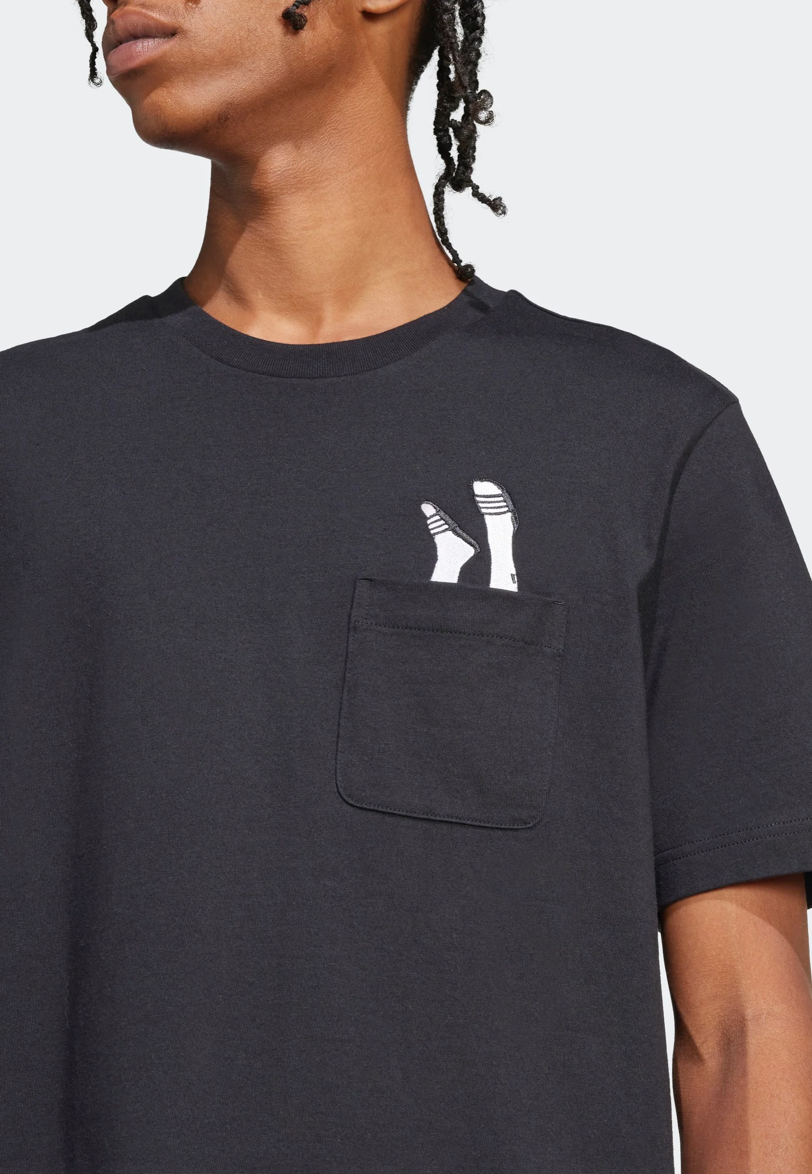 M L Slide Pocket Black - T-Shirt - Image 5