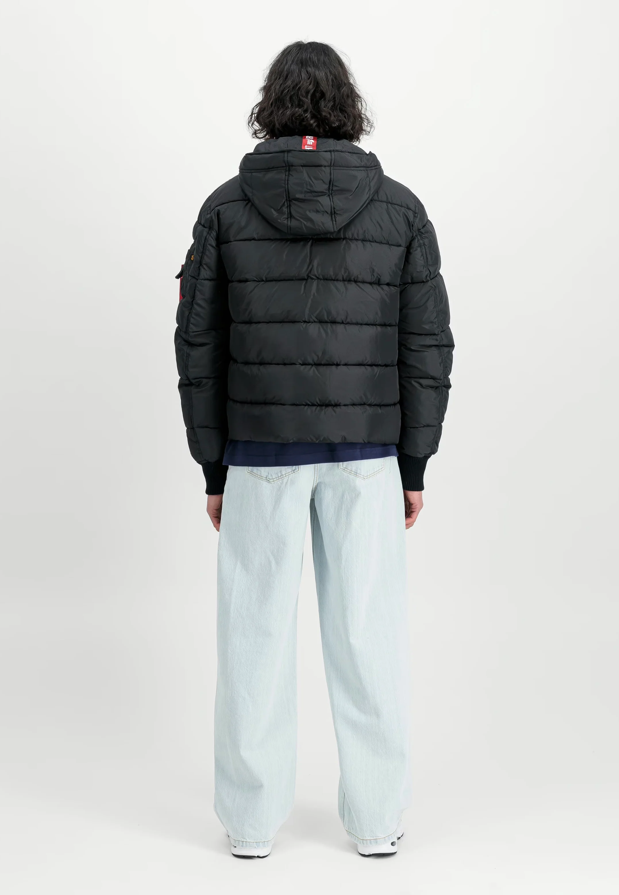 Hooded Puffer Alpha FD Black - Jacket - Image 4