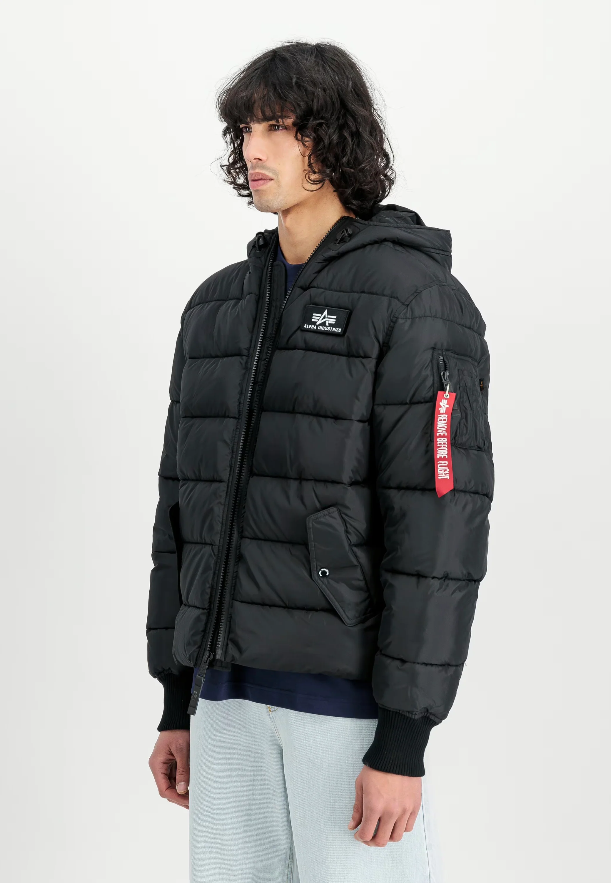 Hooded Puffer Alpha FD Black - Jacket - Image 5