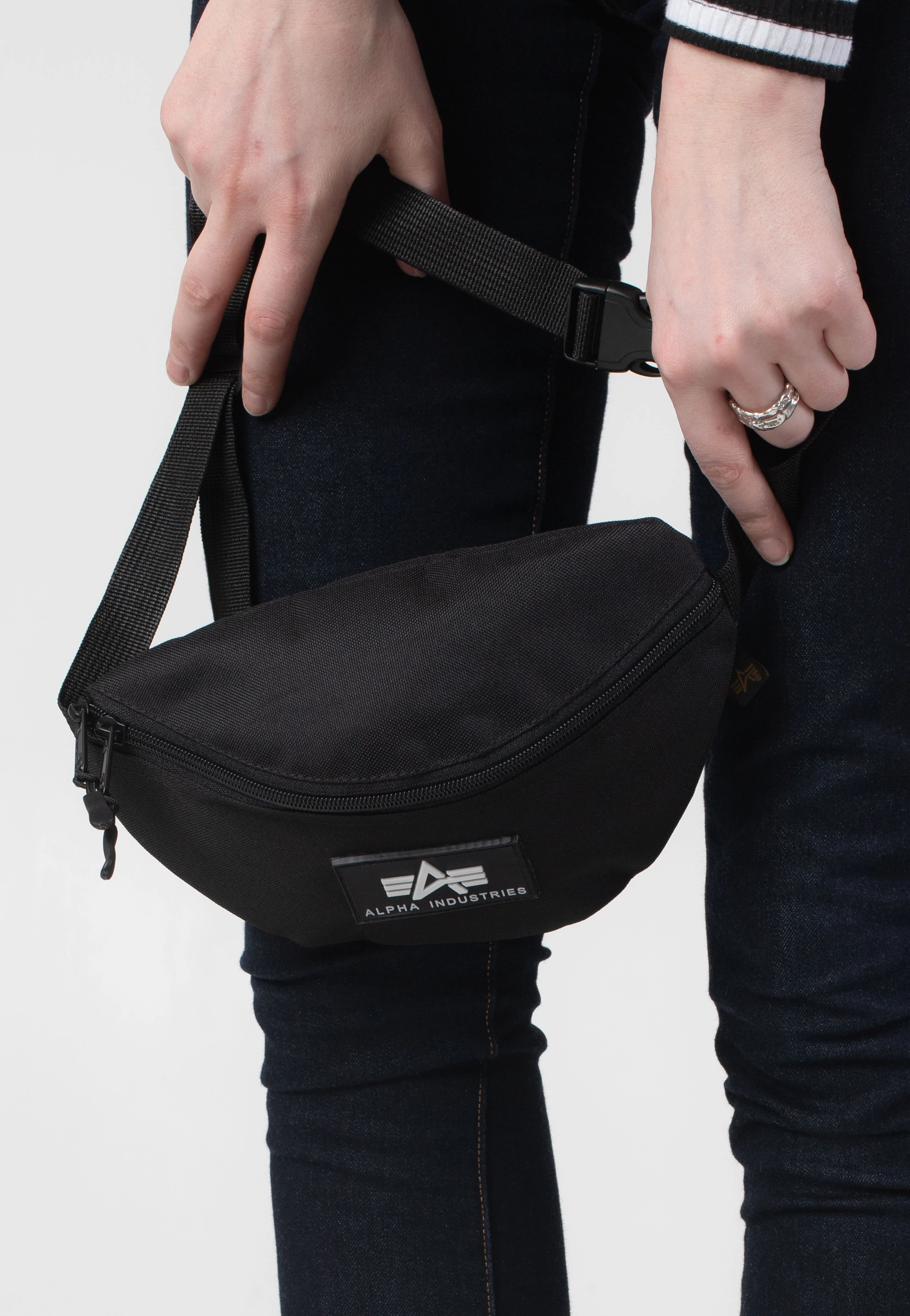 Rubber Print Black - Hip Bag - Image 3