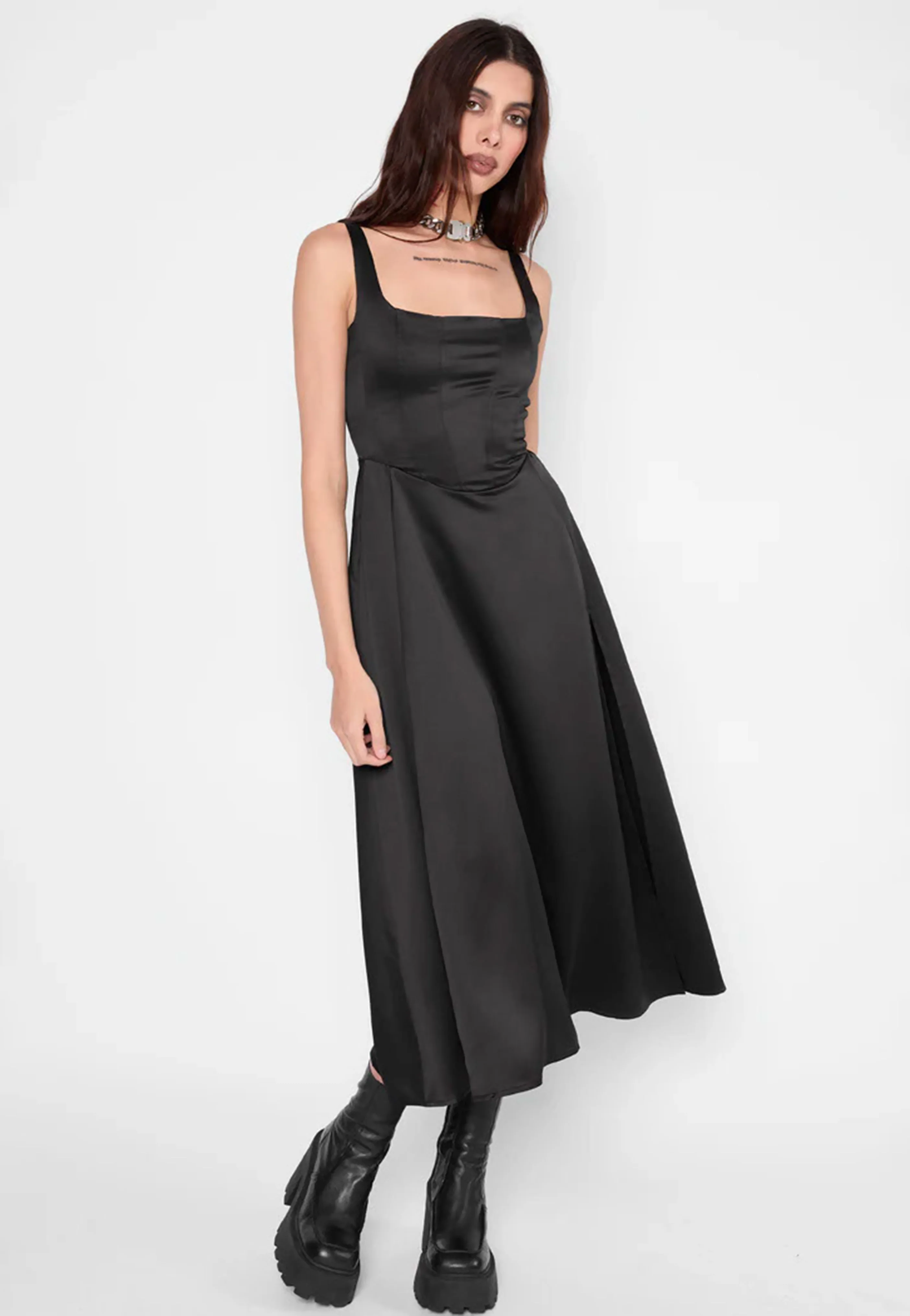 Alyx Satin Corset Midi - Dress - Image 3
