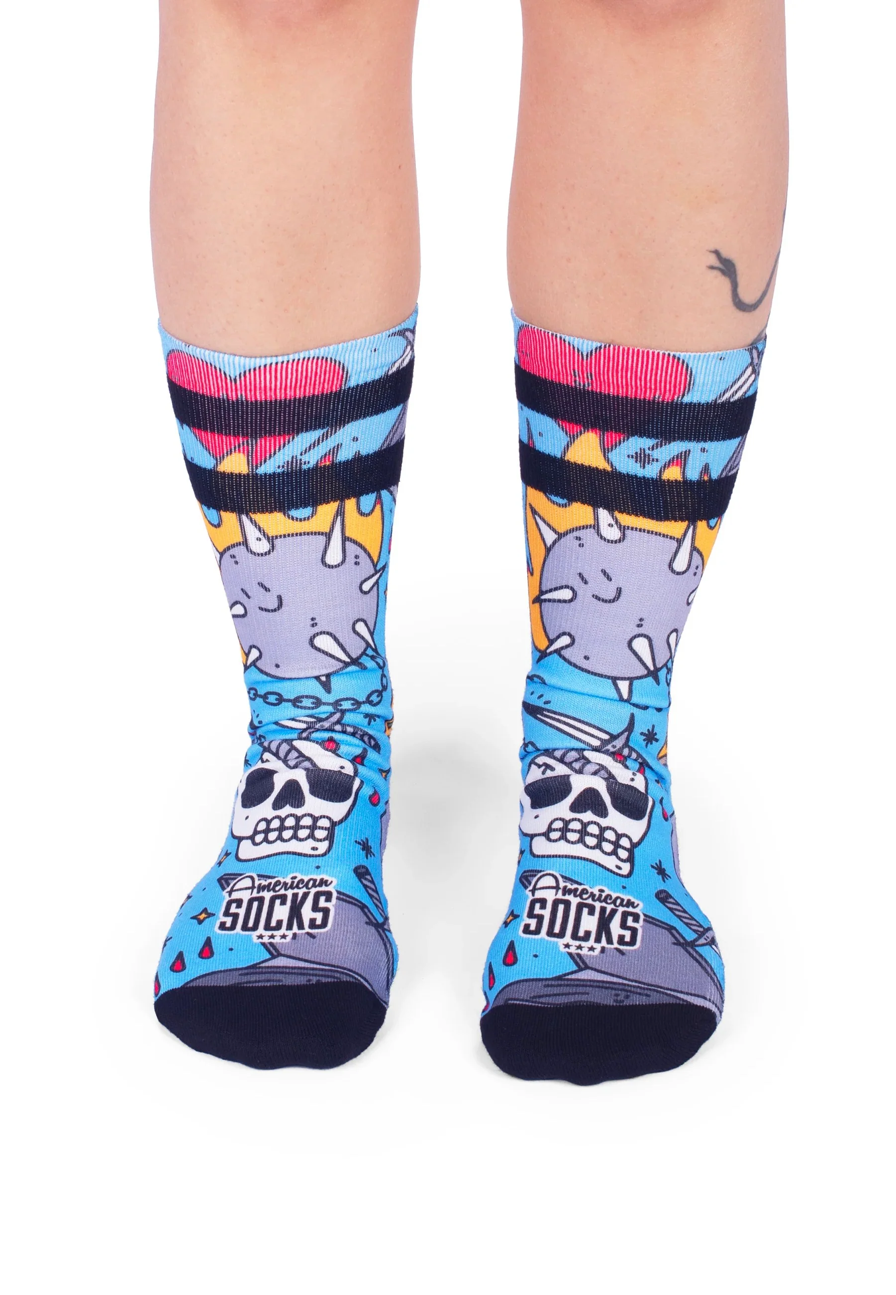 Blast Mid High Blue - Socks - Image 6