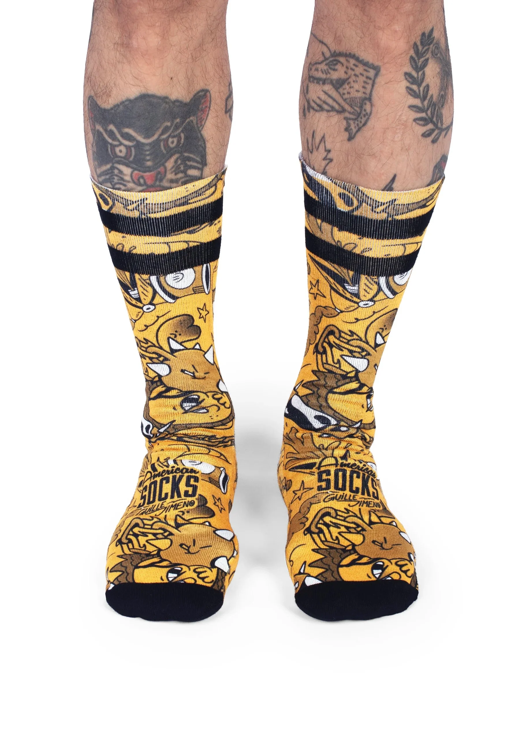 Misfire Mid High Yellow - Socks - Image 5
