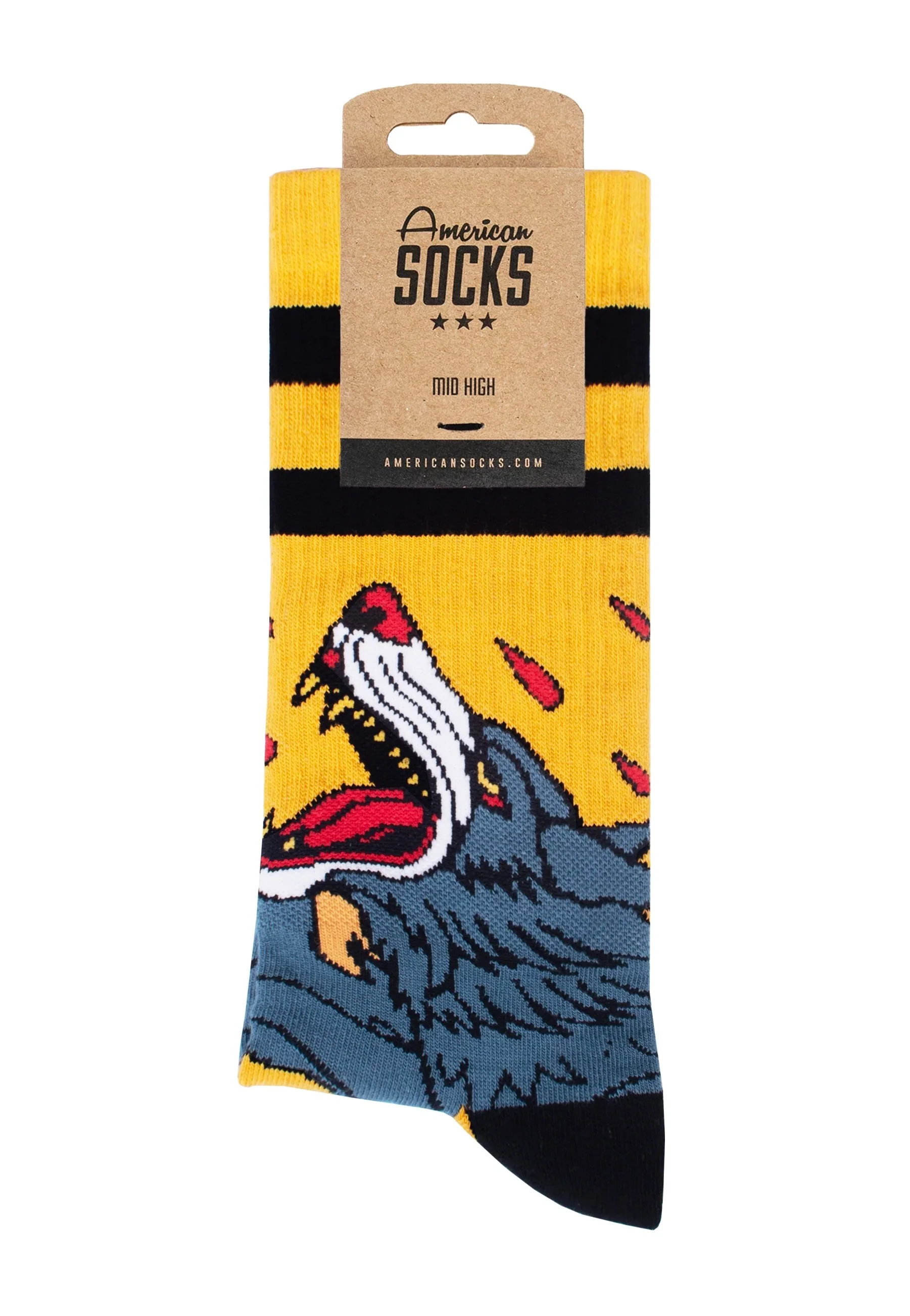 Wolfpack Mid High Yellow - Socks - Image 6