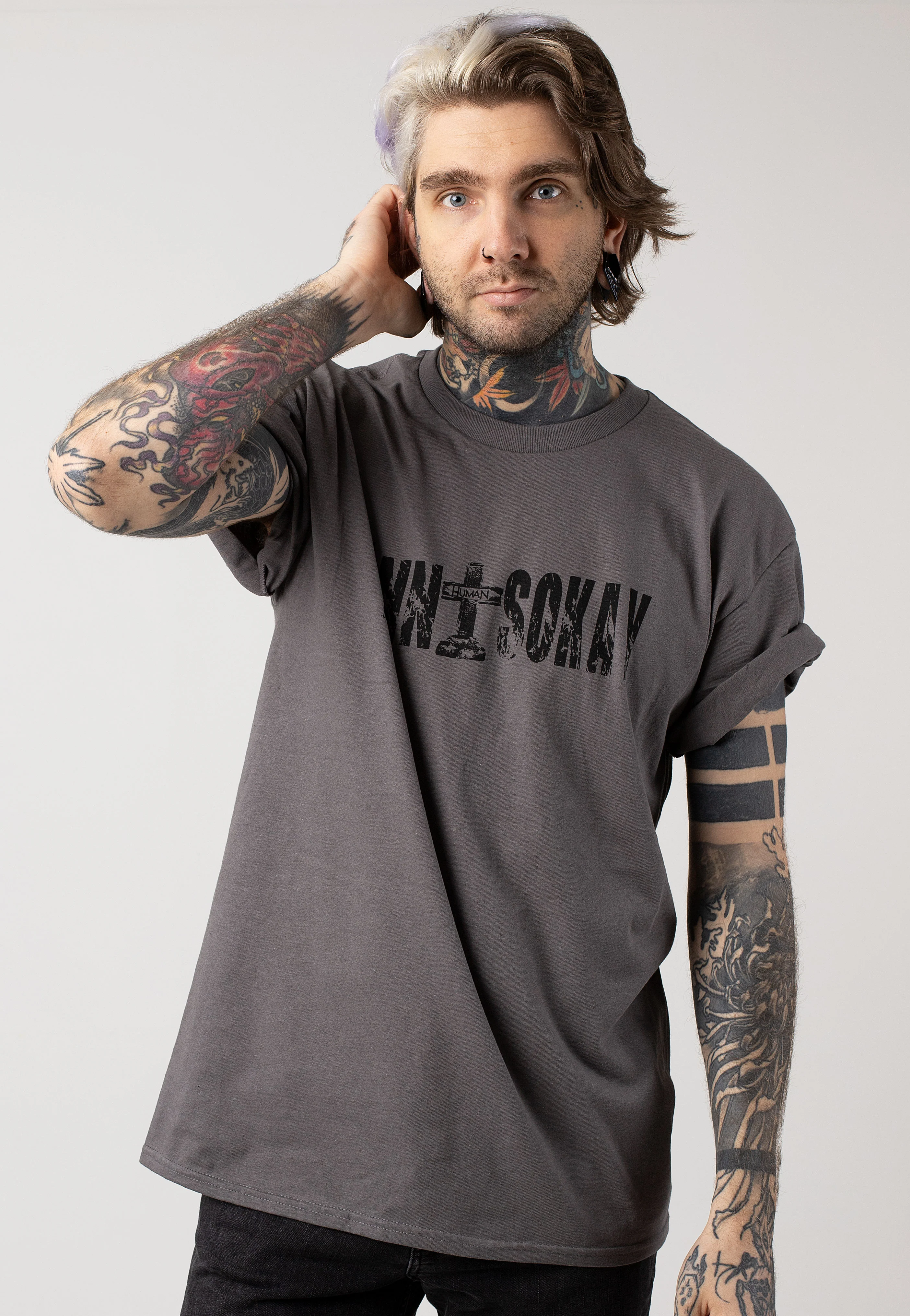 Owl Charcoal - T-Shirt - Image 3
