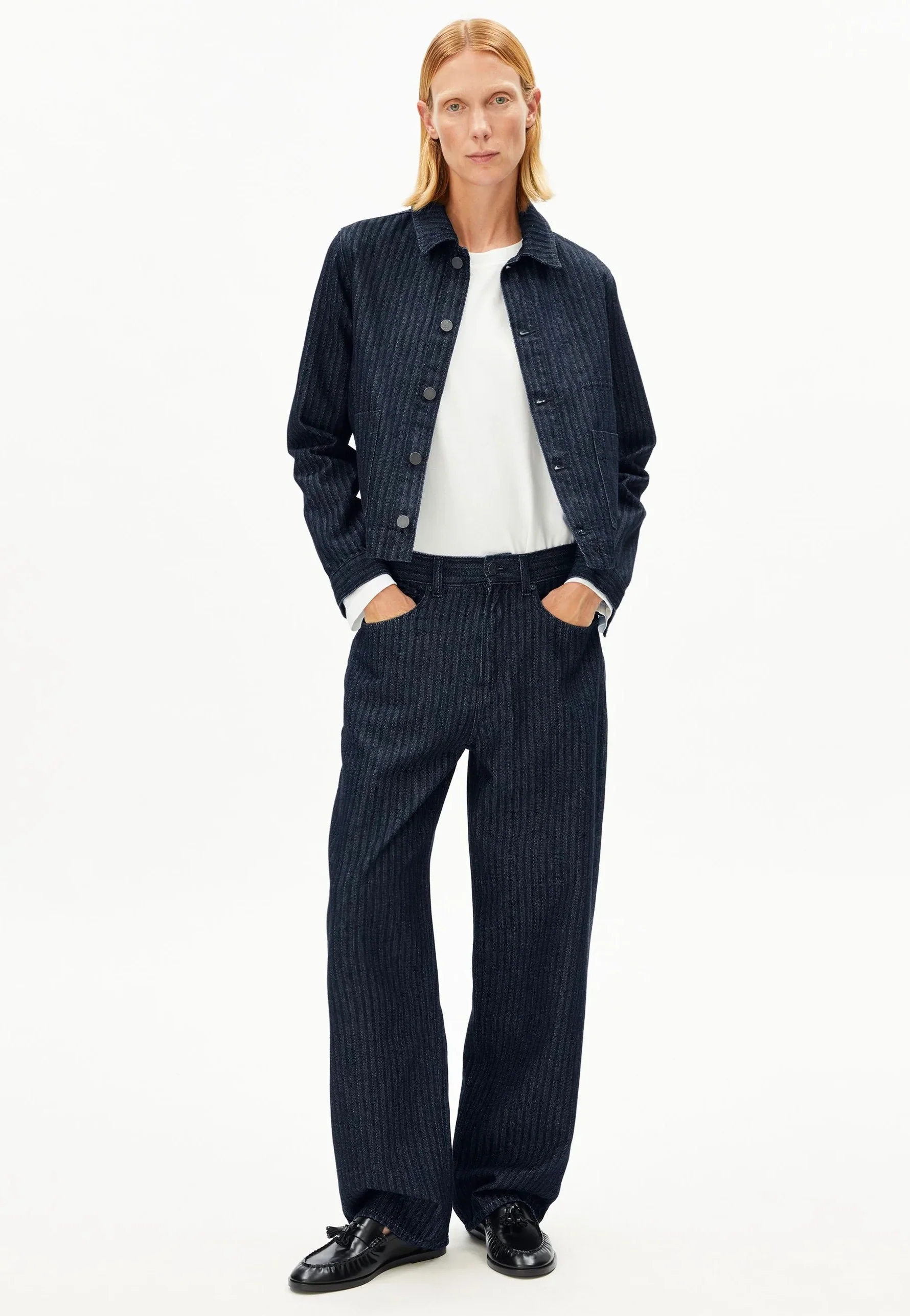 Herringbone Denim Chore Rinse - Jeans Jacket - Image 6
