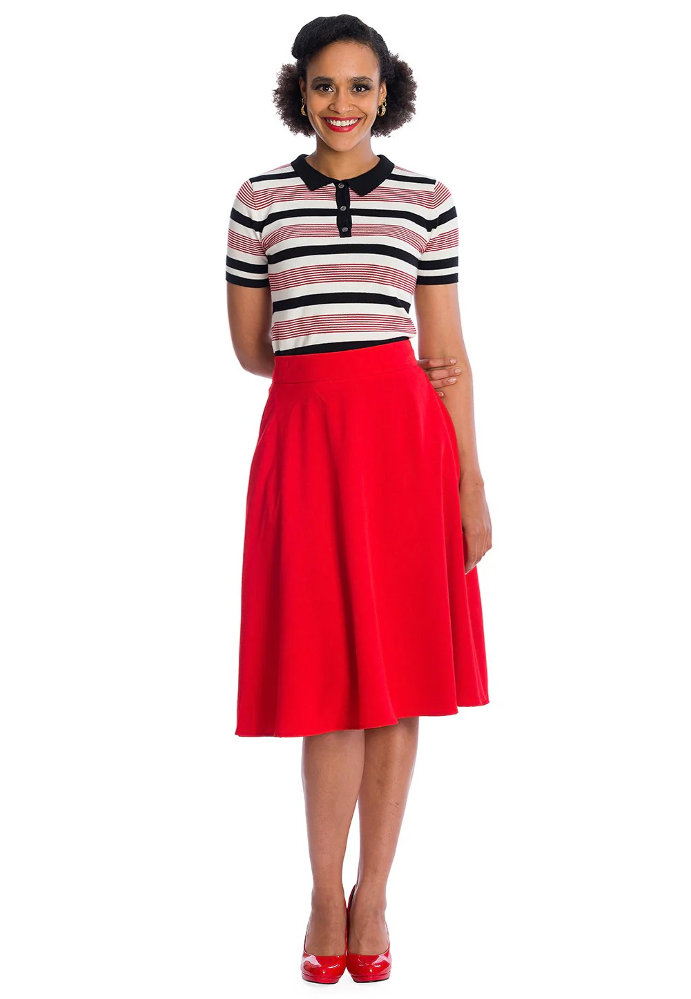 Audry Stripe Red - Polo - Image 4