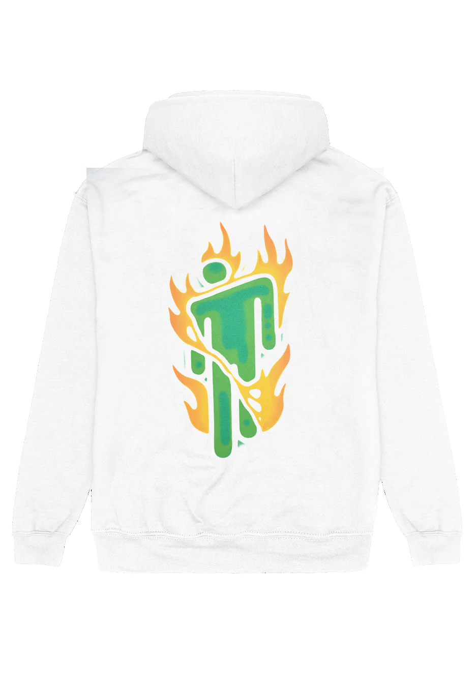 Airbrush Flames Blohsh White - Hoodie - Image 4