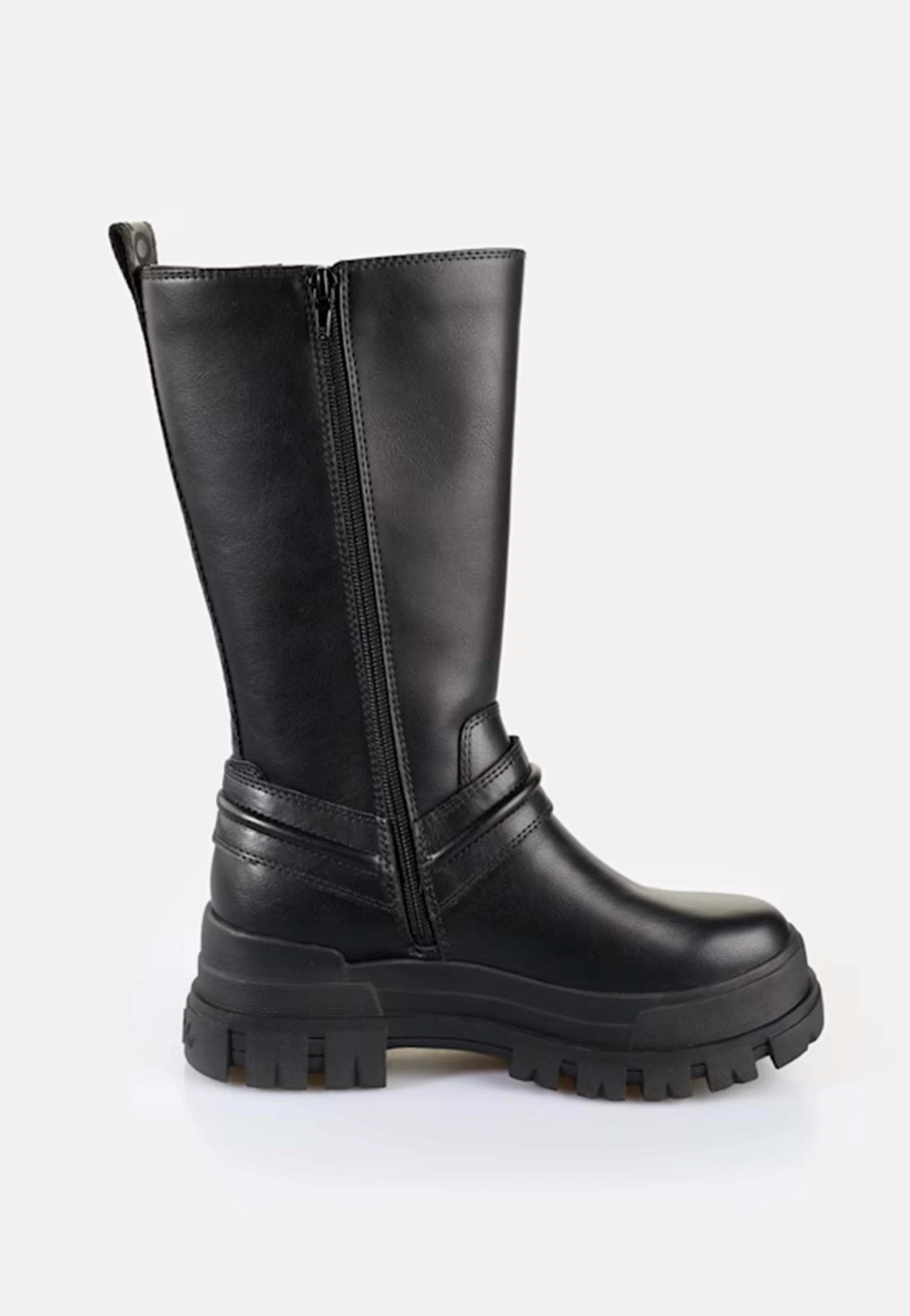 Aspha Biker Boot Hi Vegan Nappa Black - Girl Shoes - Image 5