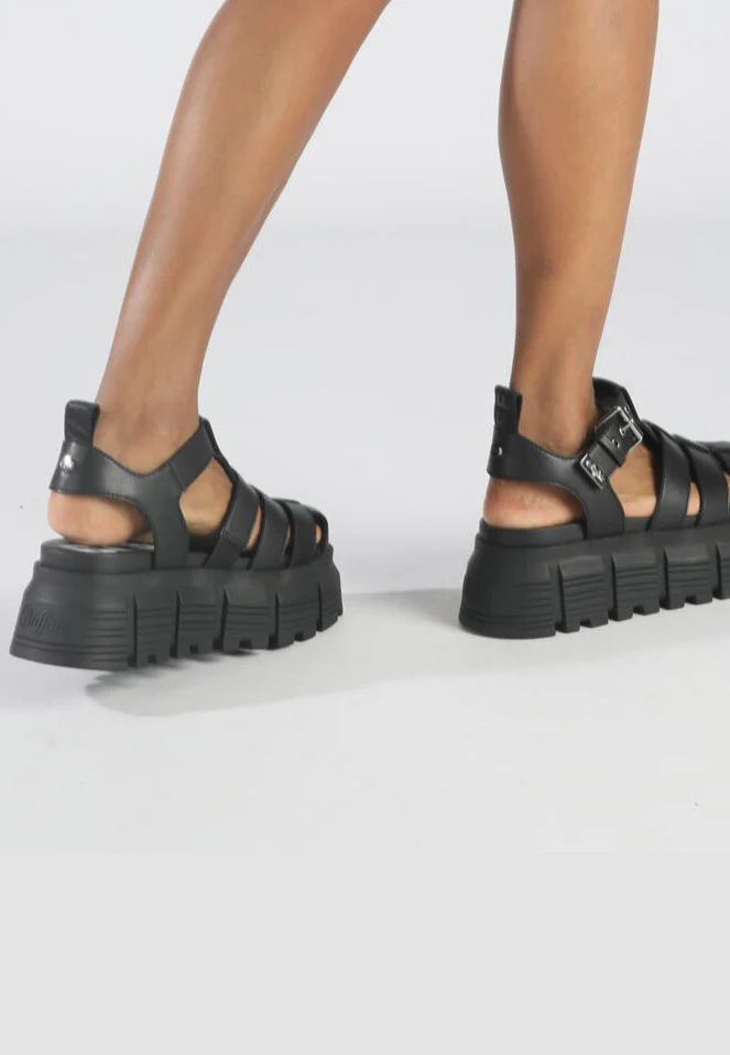 Ava Fisher Vegan Nappa Black - Girl Sandals - Image 8