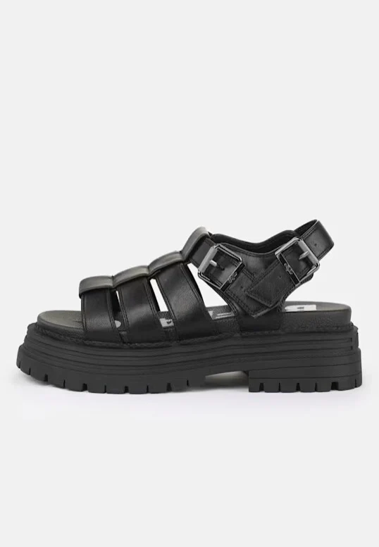 Lennox Fisher Vegan Nappa Black - Girl Sandals