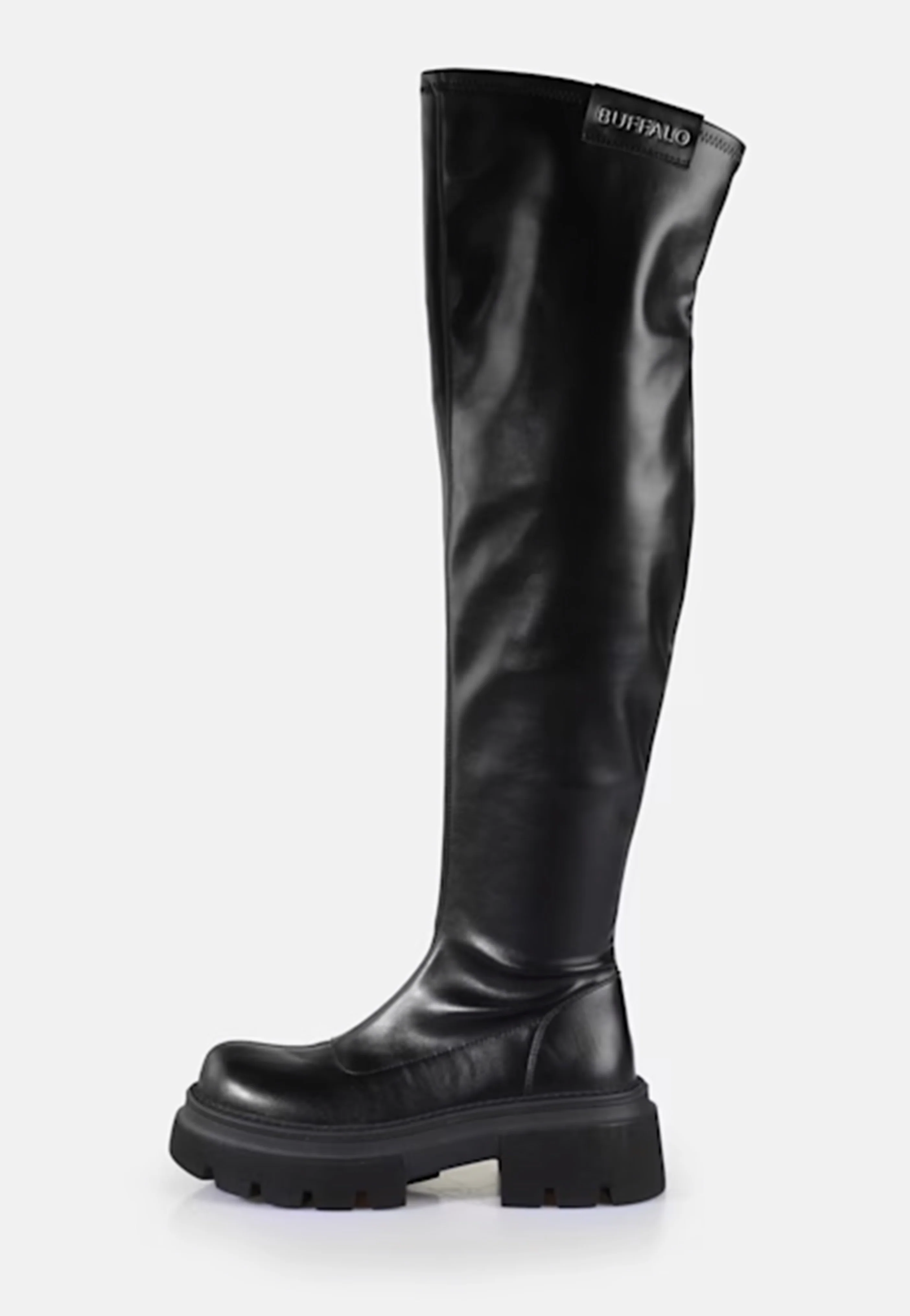 Mave Overknee Vegan Nappa Black - Girl Shoes - Image 4