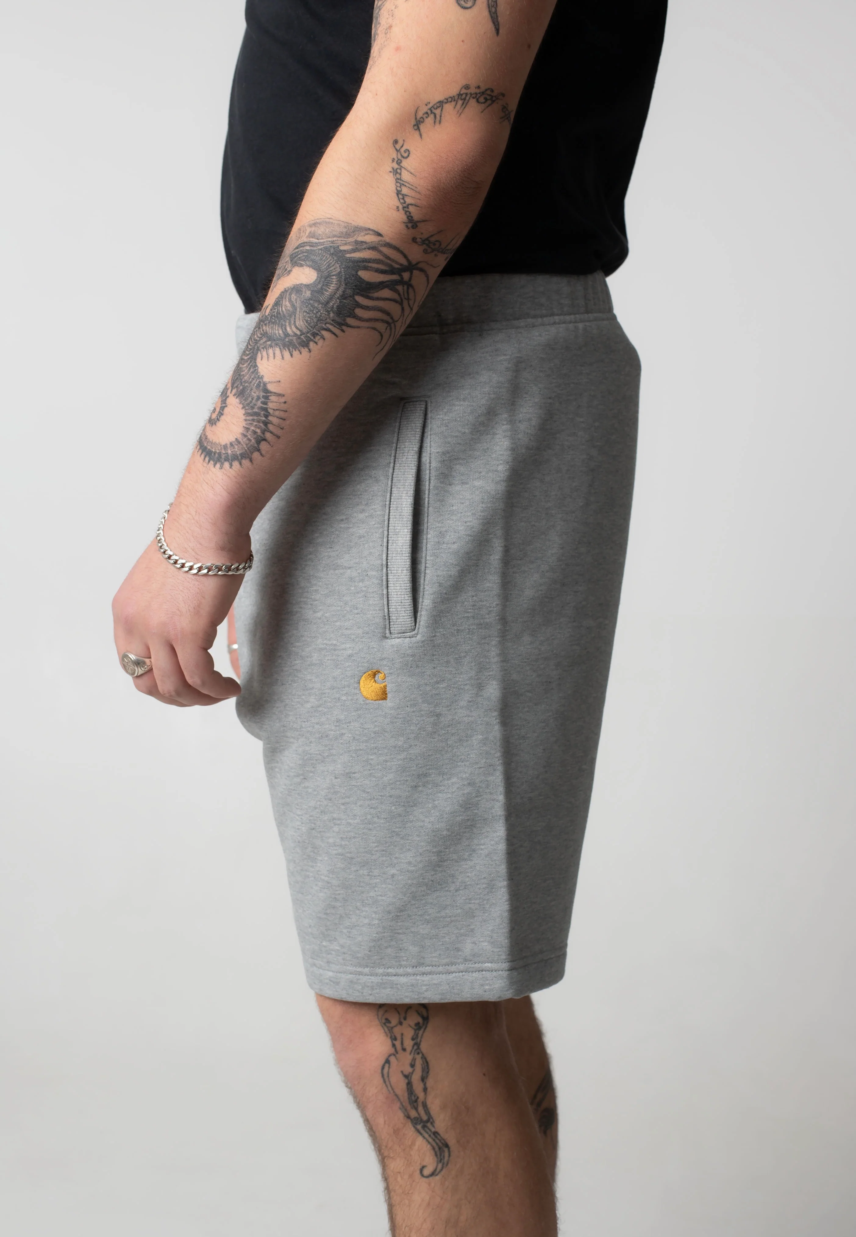 Chase Sweat Grey Heather/Gold - Shorts - Image 7