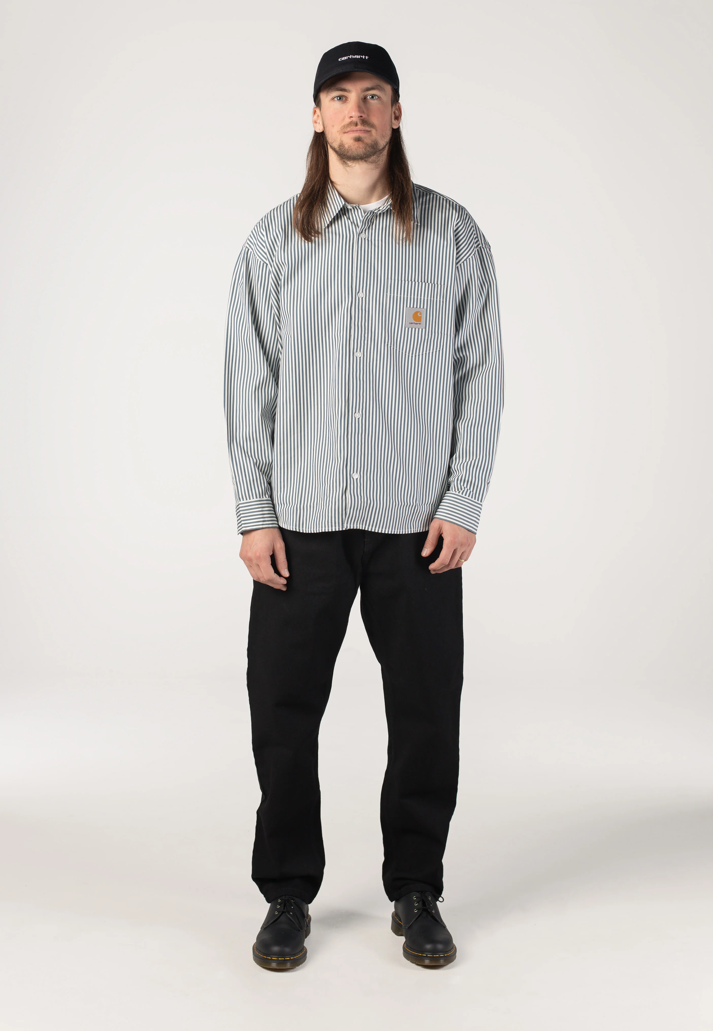 Daldry Daldry Stripe Office Blue/Wax - Shirt - Image 2