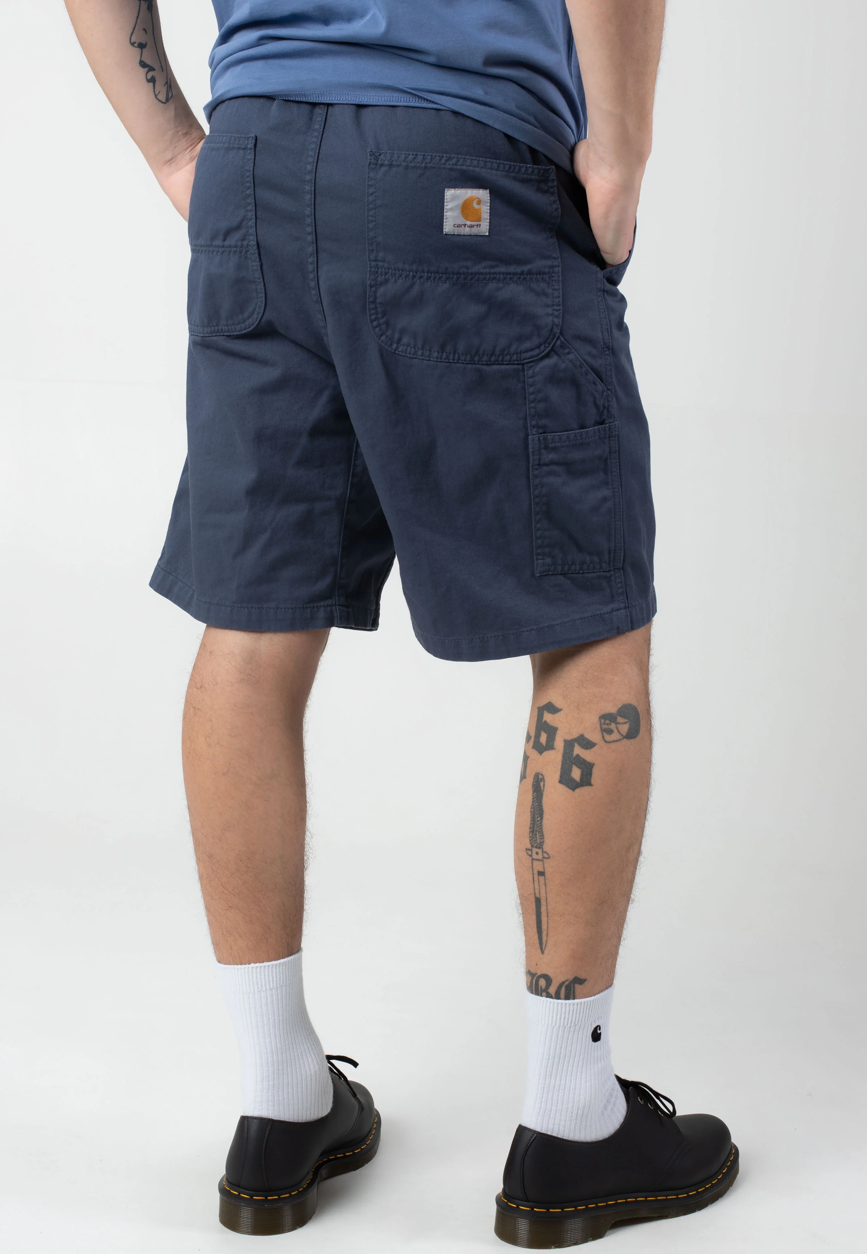 Flint Garment Dyed Dusky Blue - Shorts - Image 5