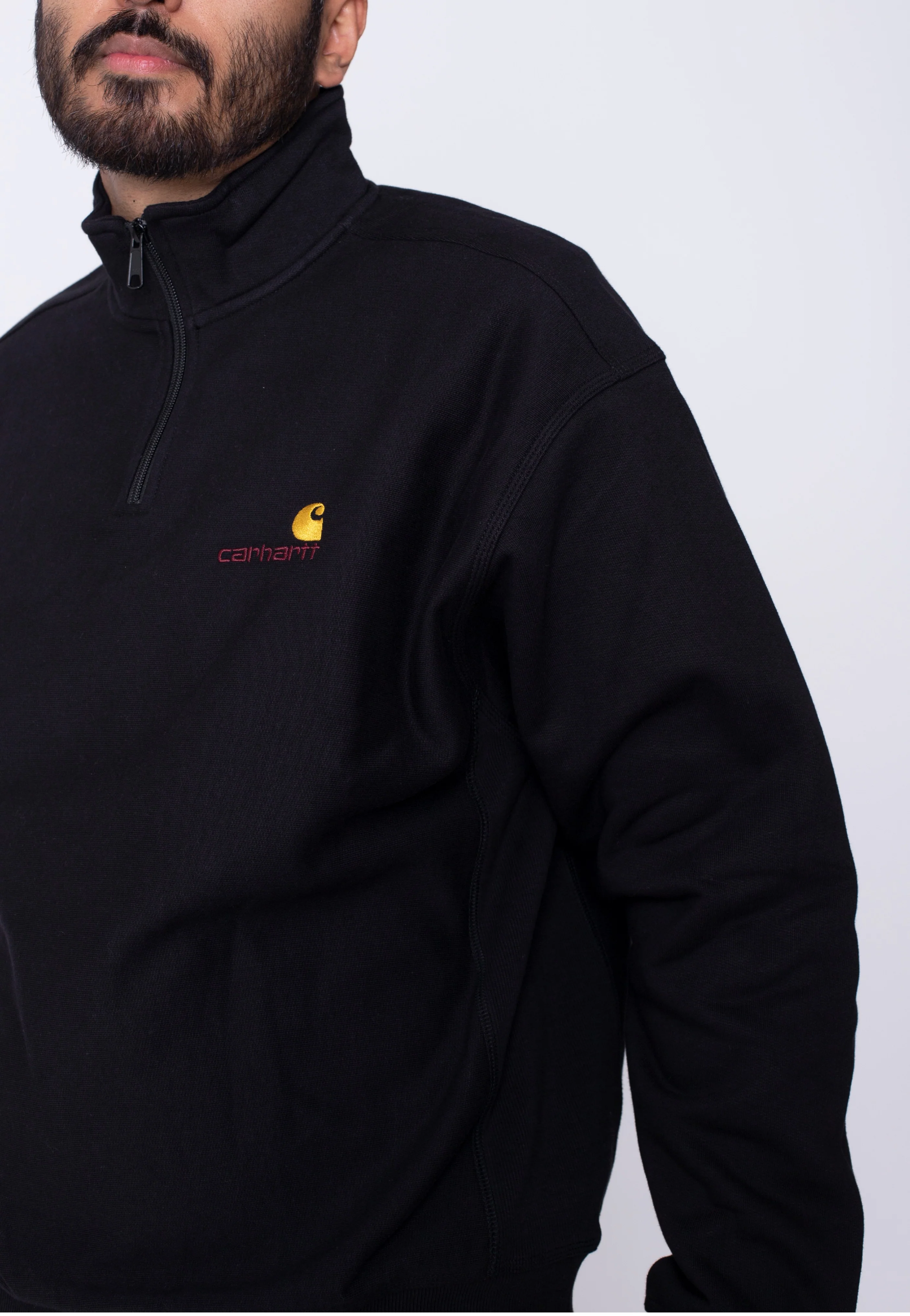 Half Zip American Script Black - Pullover - Image 2