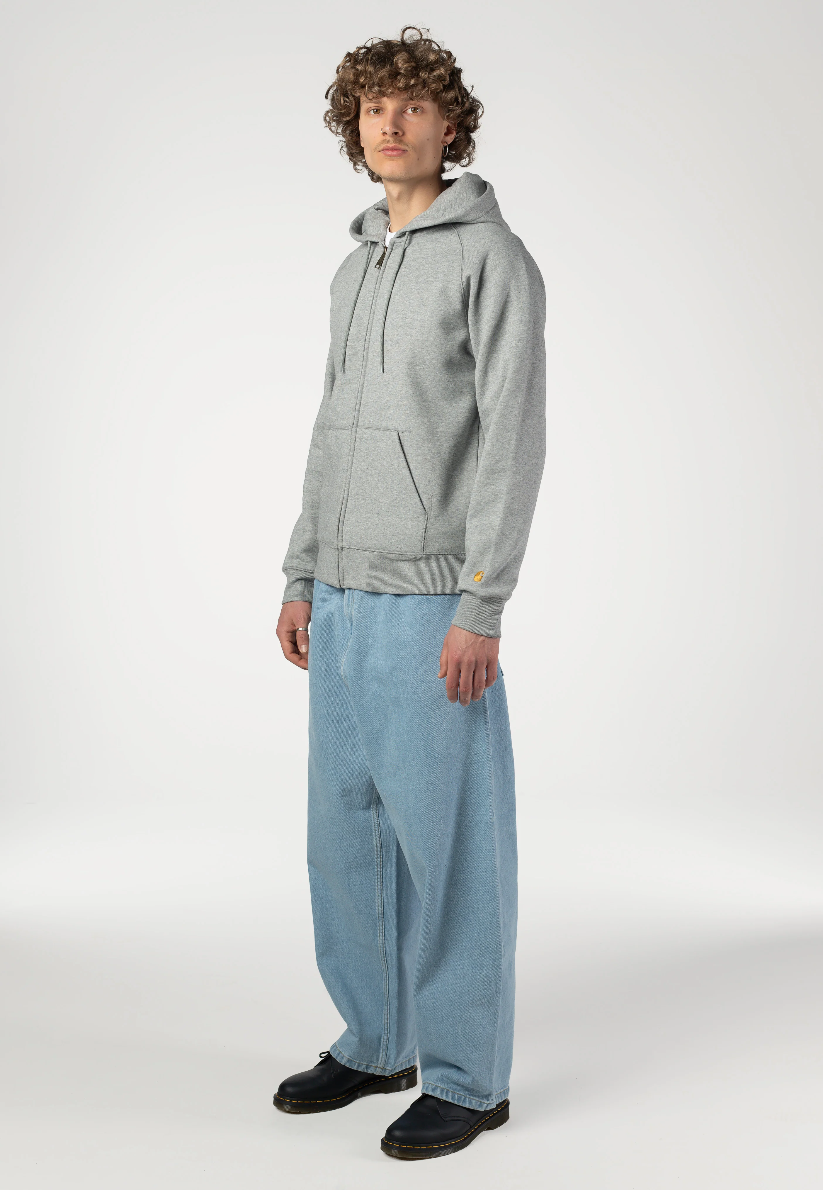 Hooded Chase Grey Heather/Gold - Zipper - Image 7