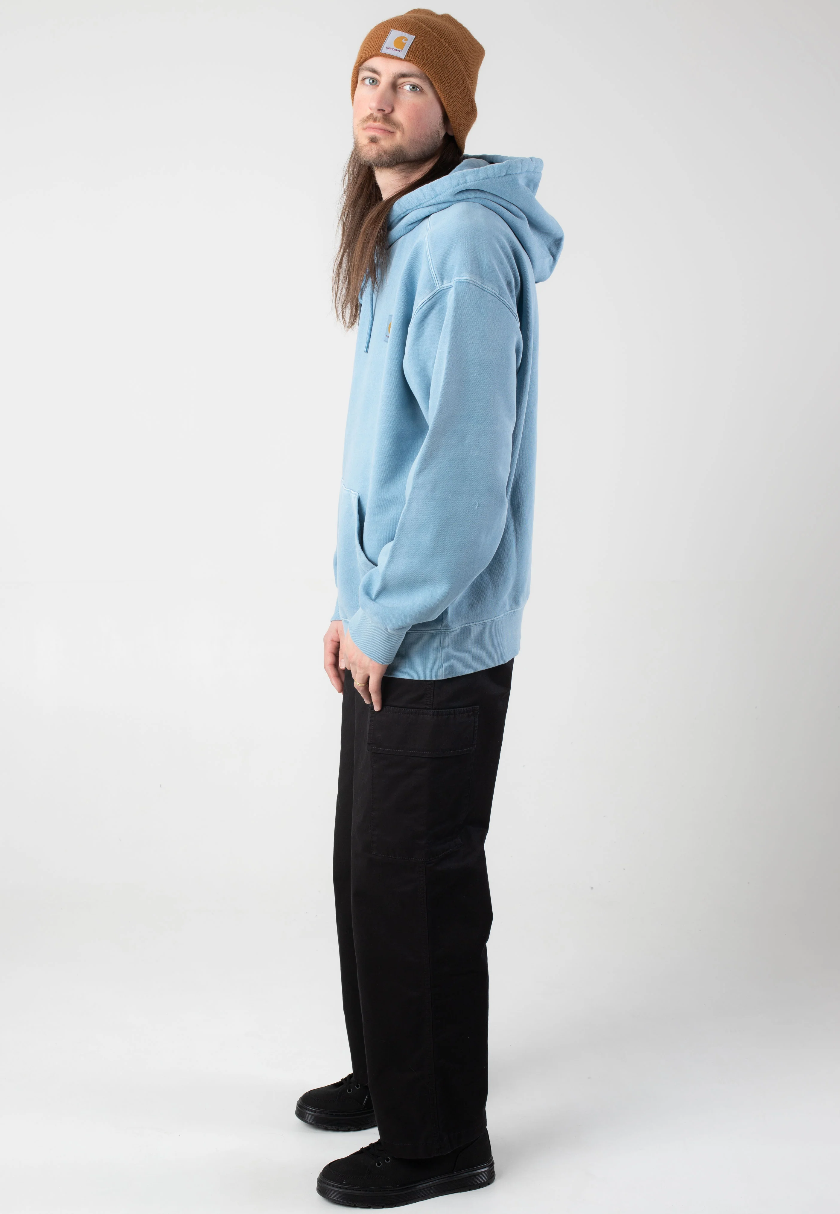 Hooded Nelson Garment Dyed Clay Blue - Hoodie - Image 4