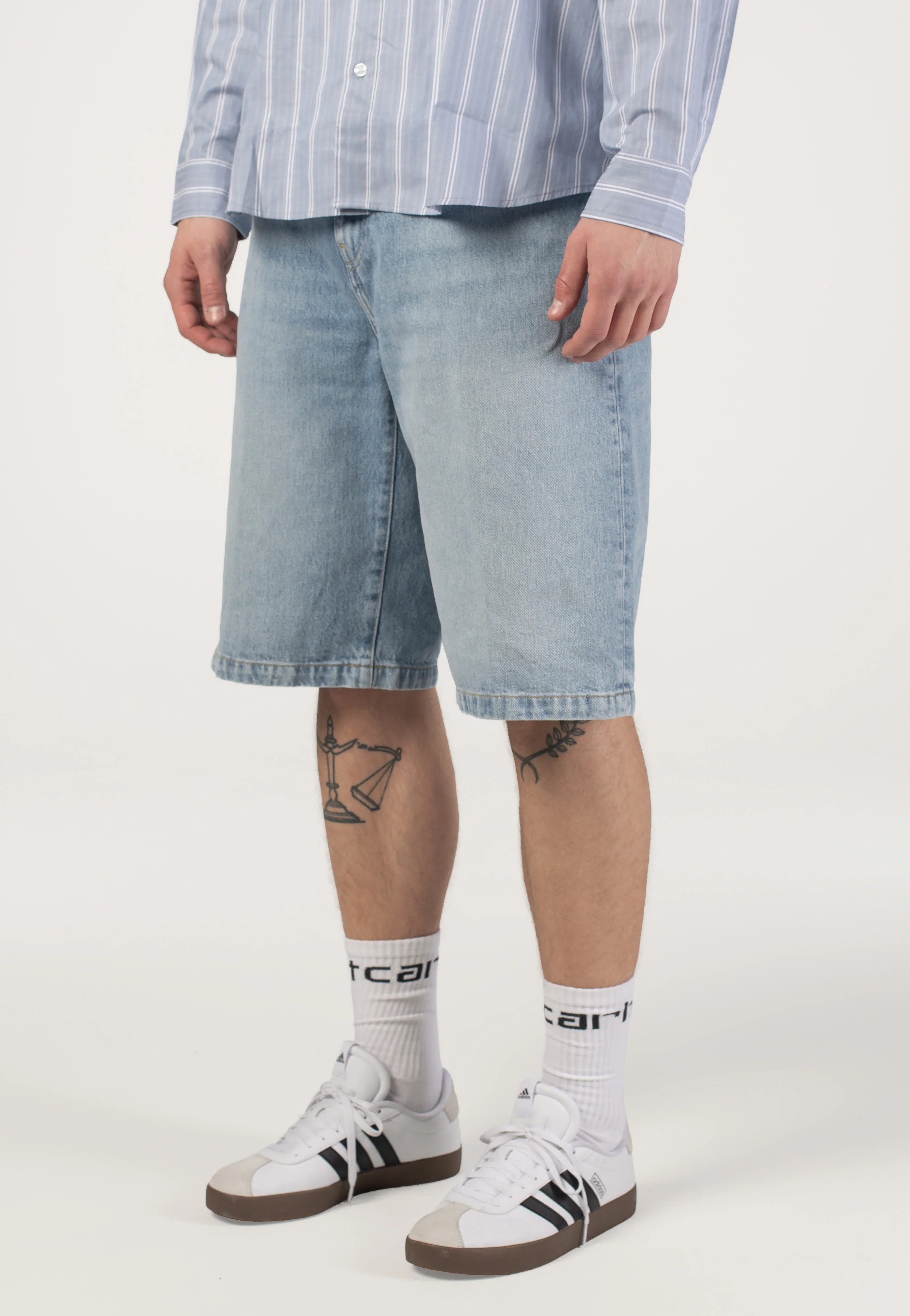Landon Heavy Worn Bleached Blue - Shorts - Image 5