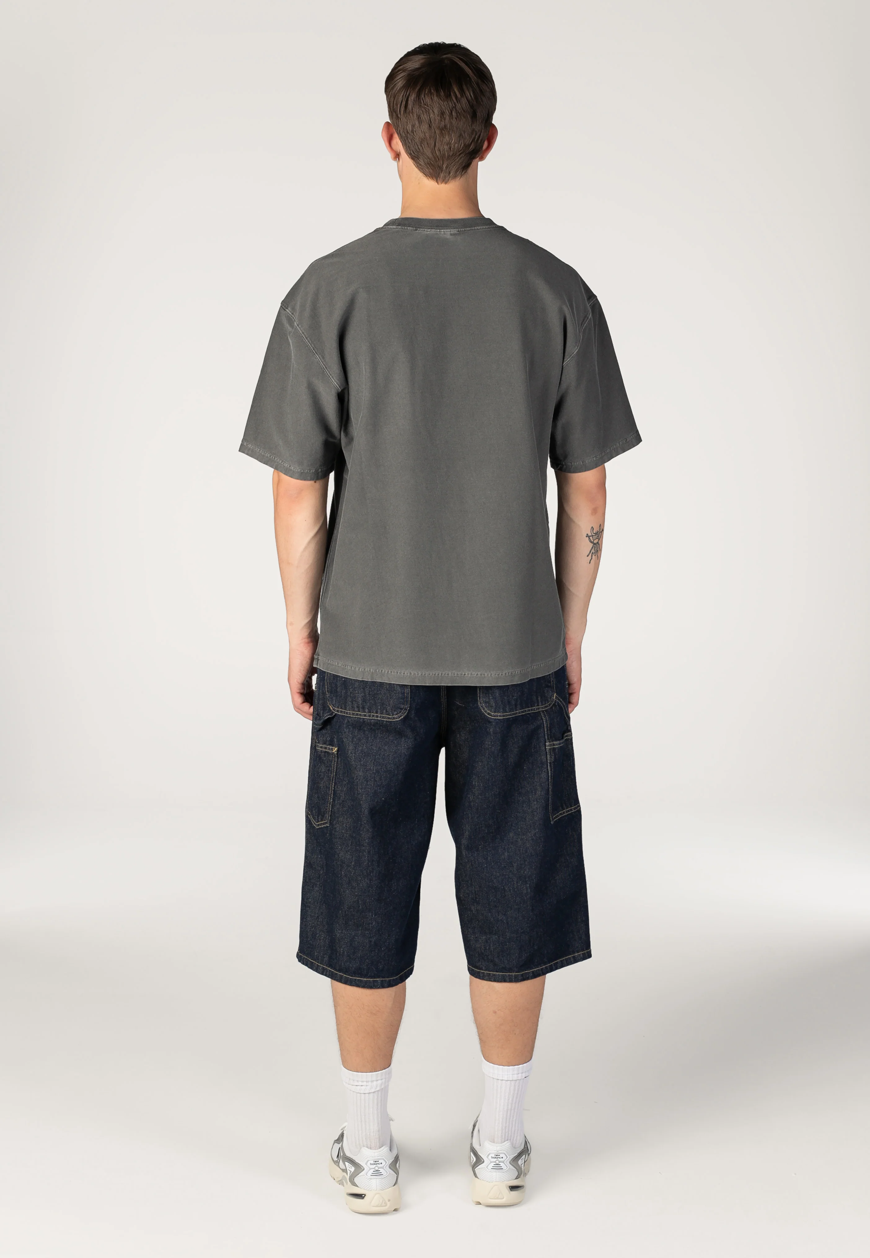 Loose Pocket Garment Dyed Black - T-Shirt - Image 9