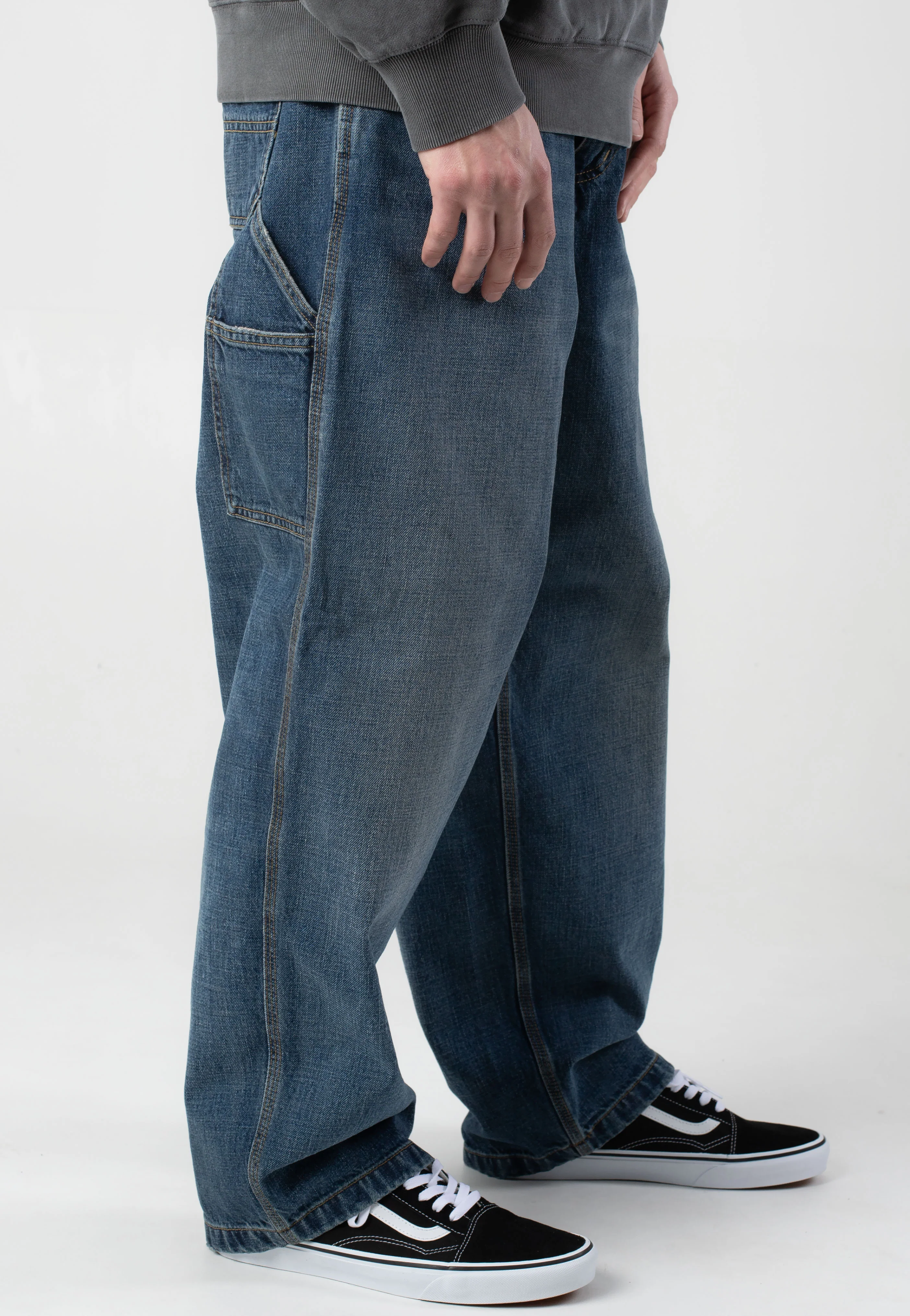 OG Single Knee Dark Used Wash Blue - Pants - Image 4