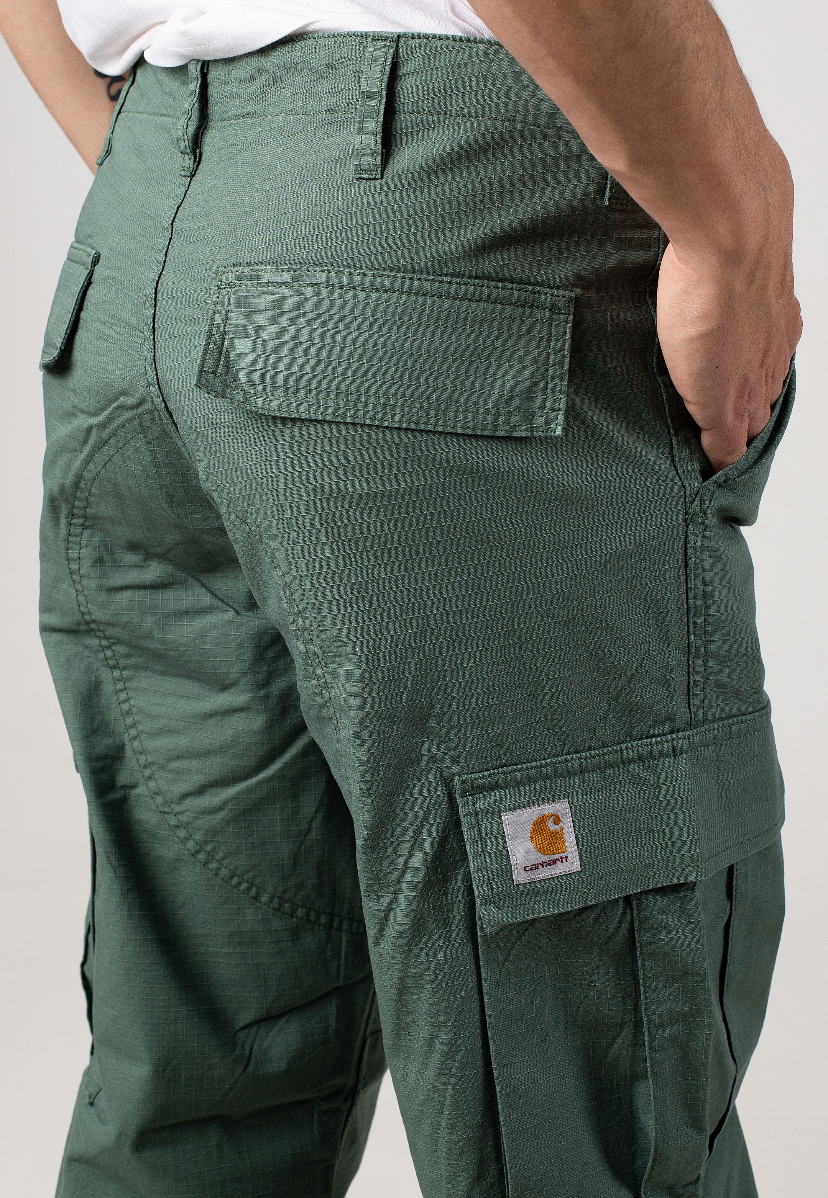 Regular Cargo Rinsed Duck Green - Pants - Image 5