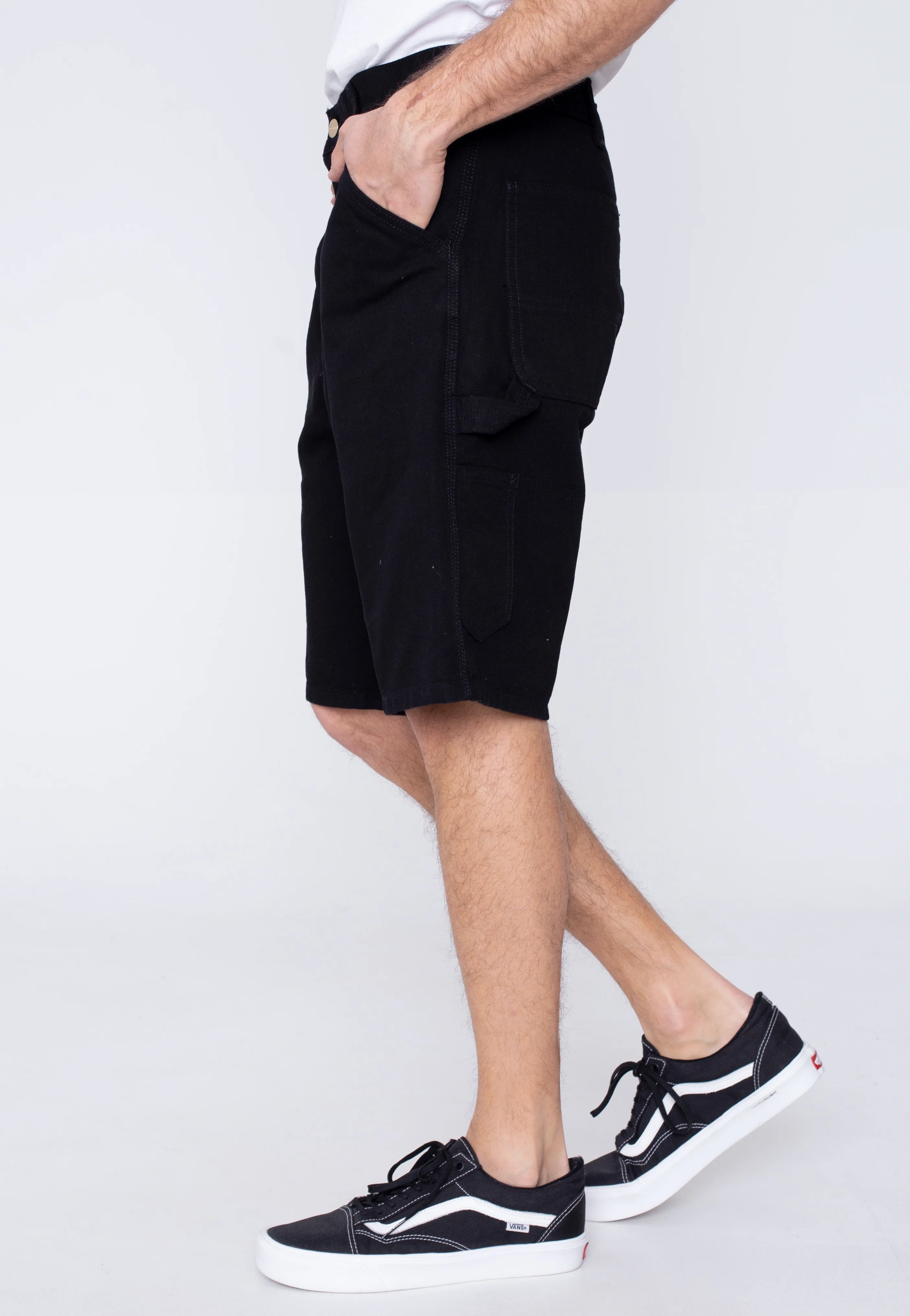 Single Knee Black Rinsed - Shorts - Image 2