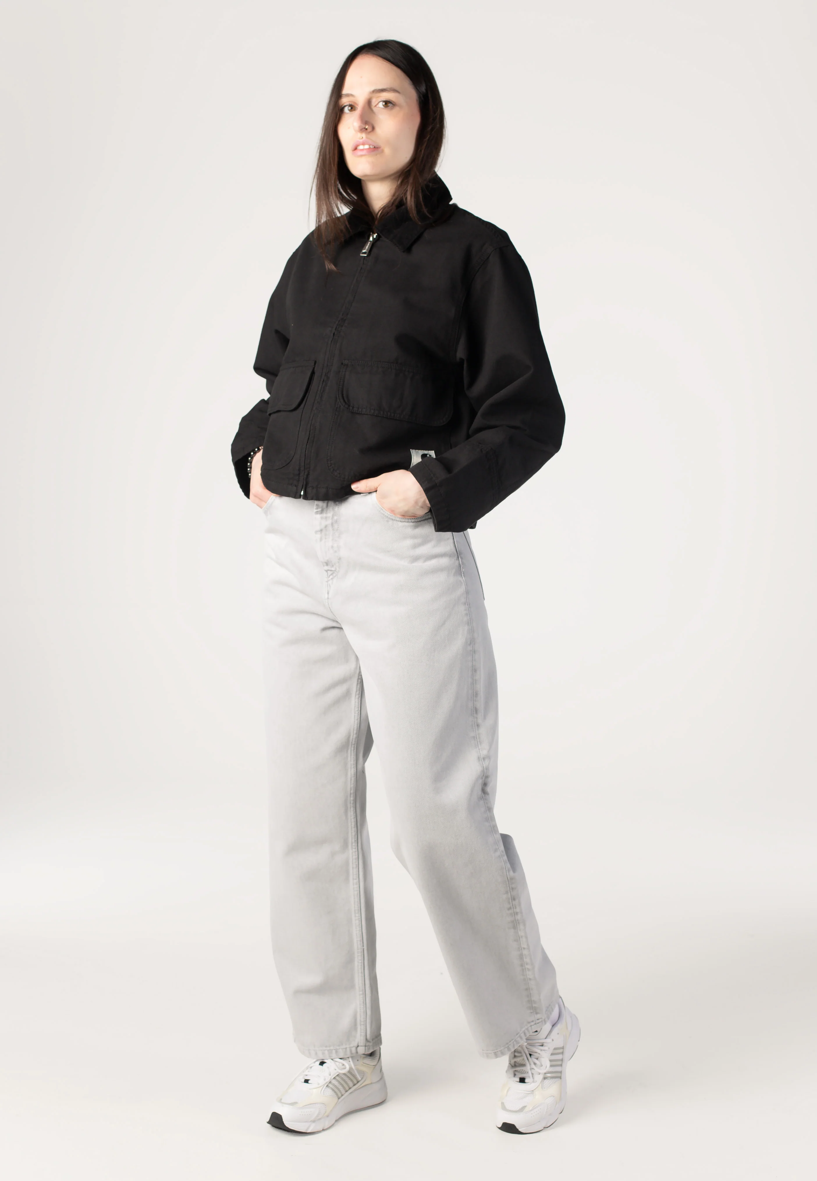 W' Brandon Chalk Wash Black - Pants - Image 2