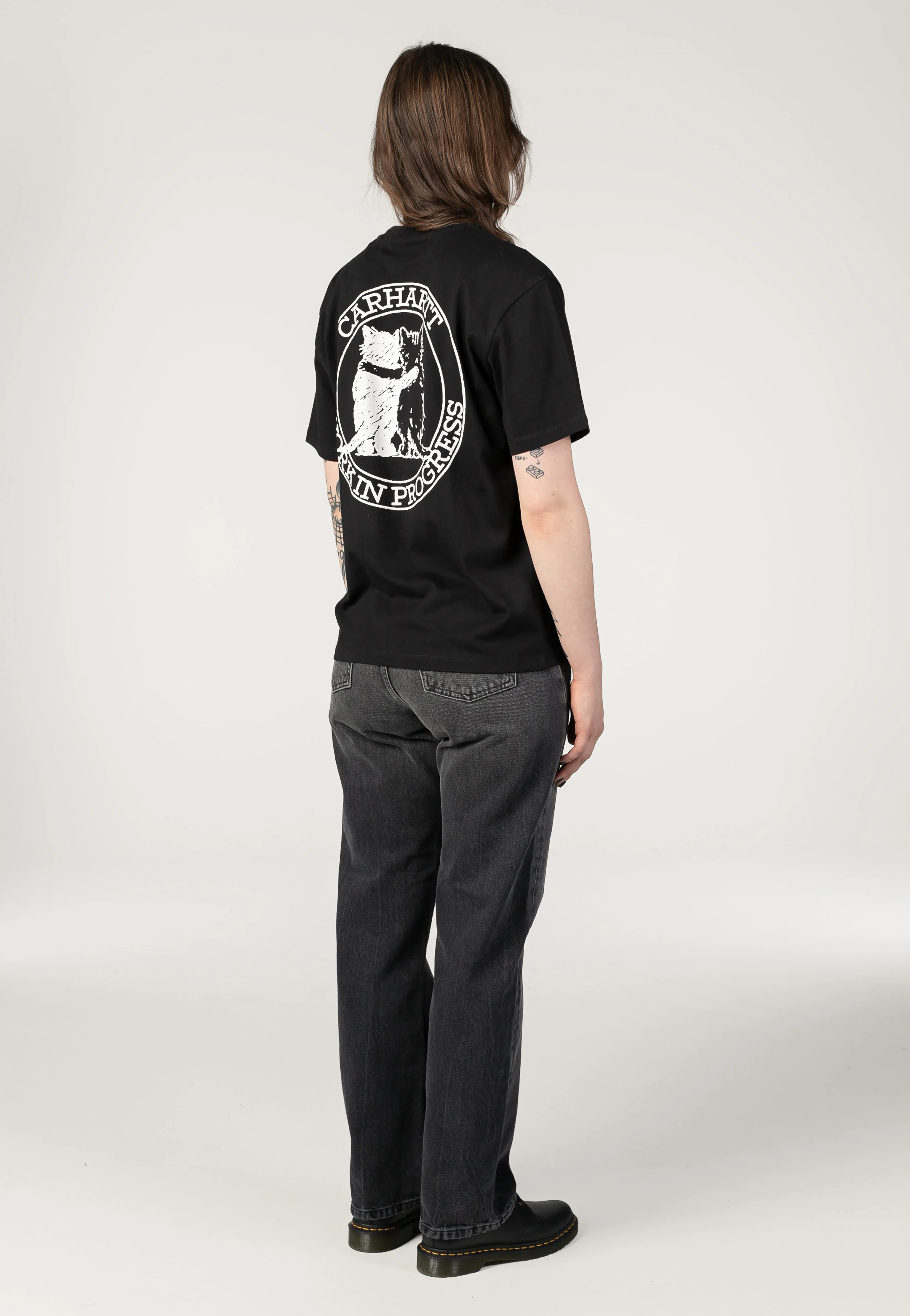 W' Hugging Cats Black - T-Shirt - Image 8