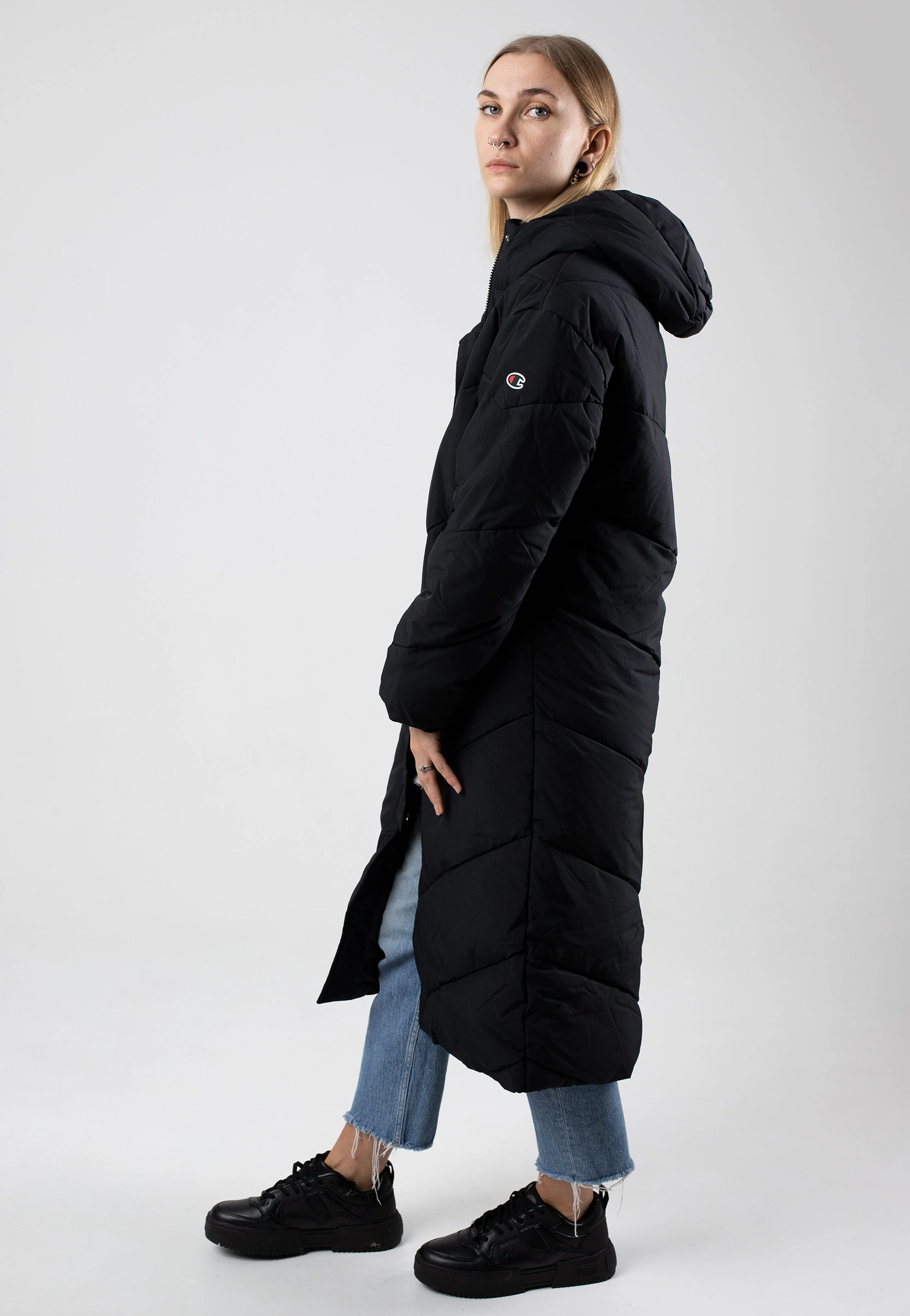 Hooded Polyfilled Black Beauty - Jacket - Image 2