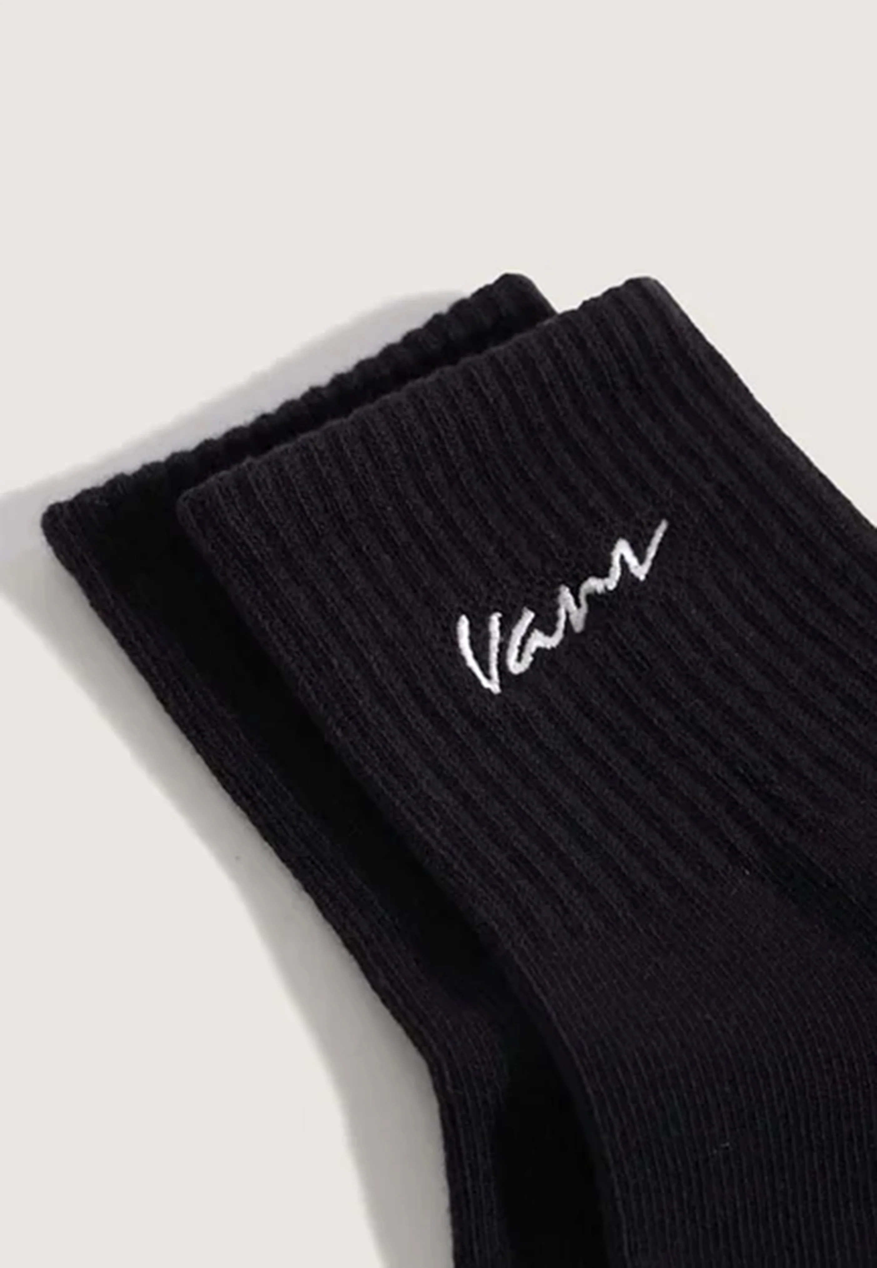 Classic Script Half Crew Black - Socks - Image 3