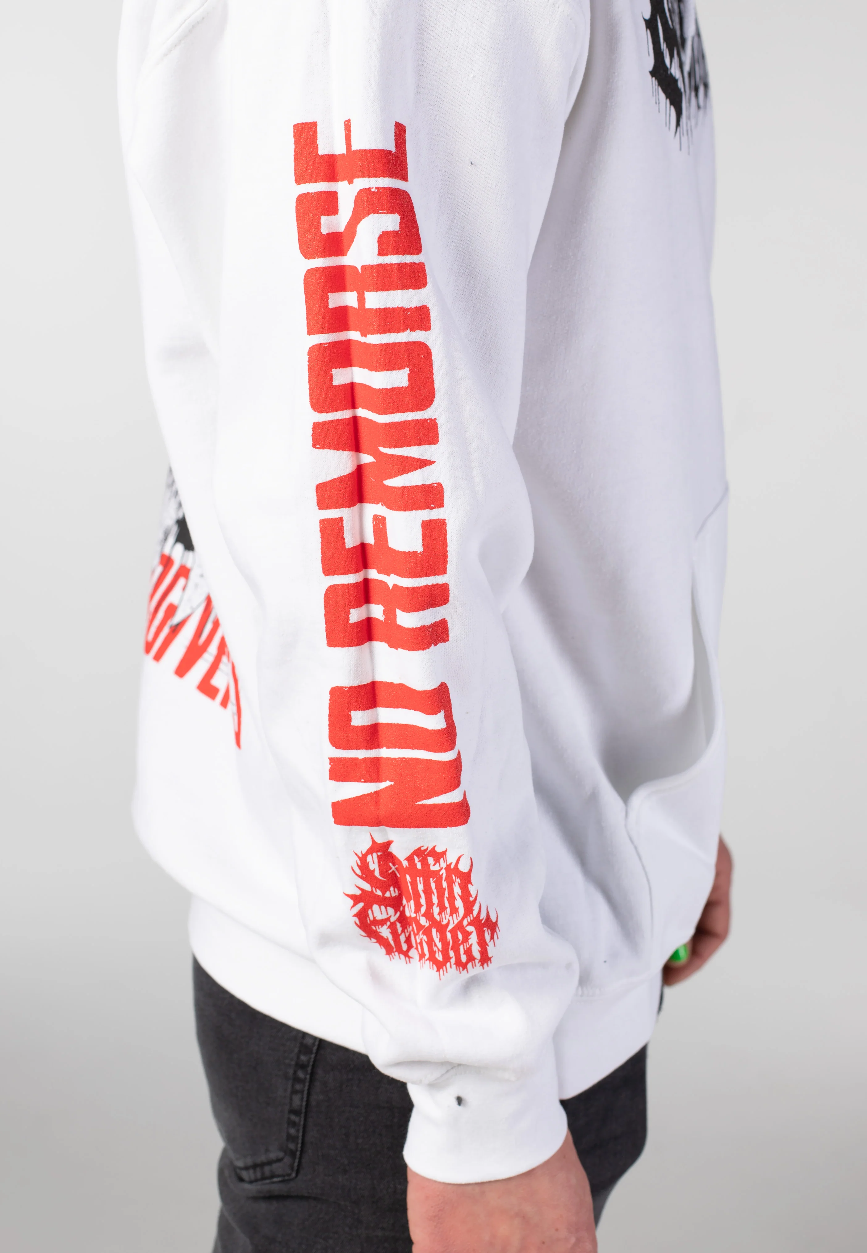 No Forgiveness White - Hoodie - Image 3