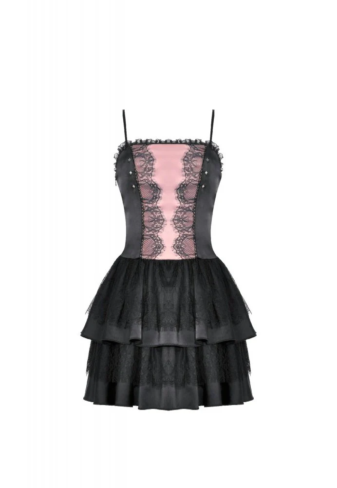 Black Pink Doll Frilly - Dress - Image 4