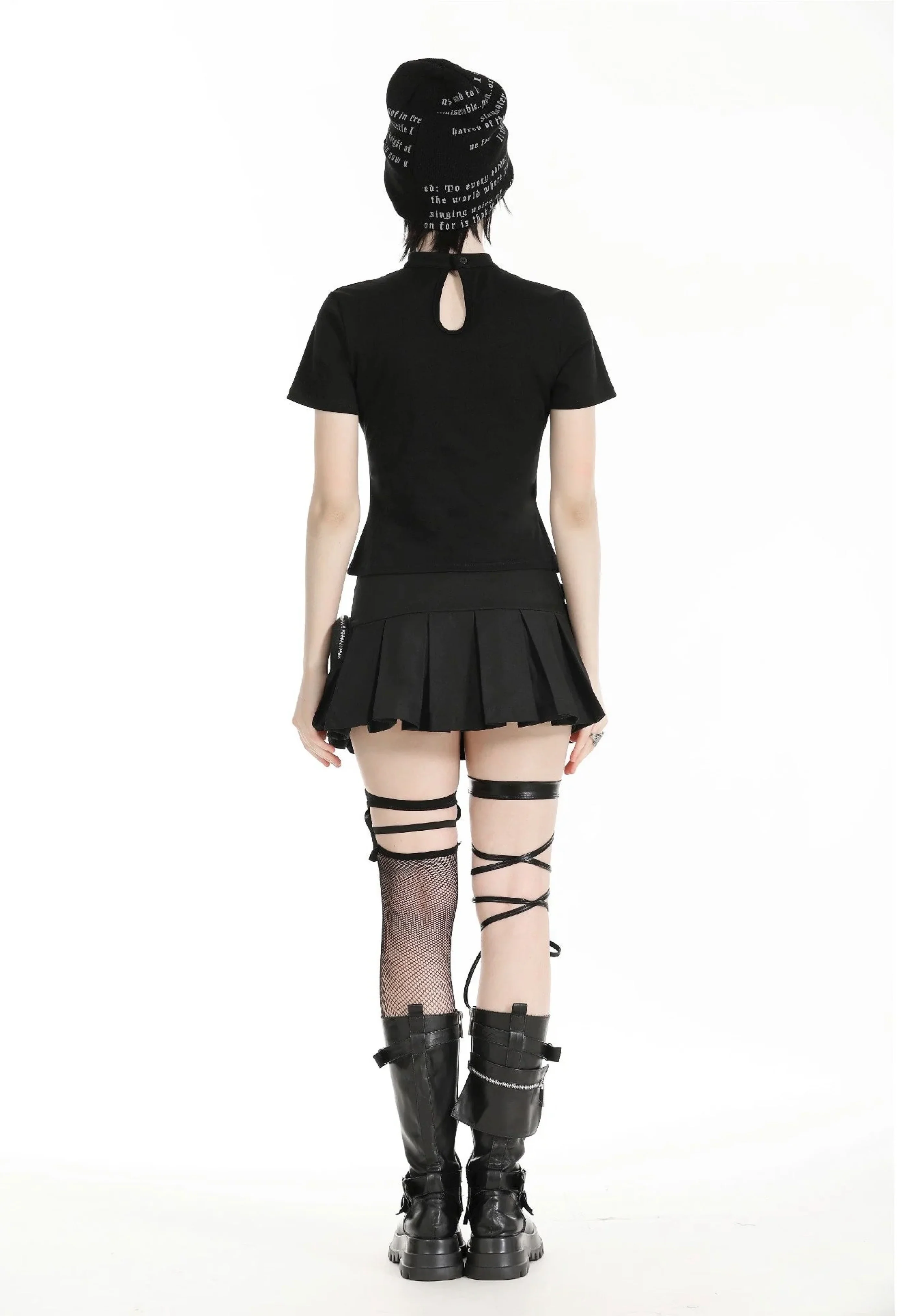 Punk Hollow Sexy Mesh Black - Top - Image 3