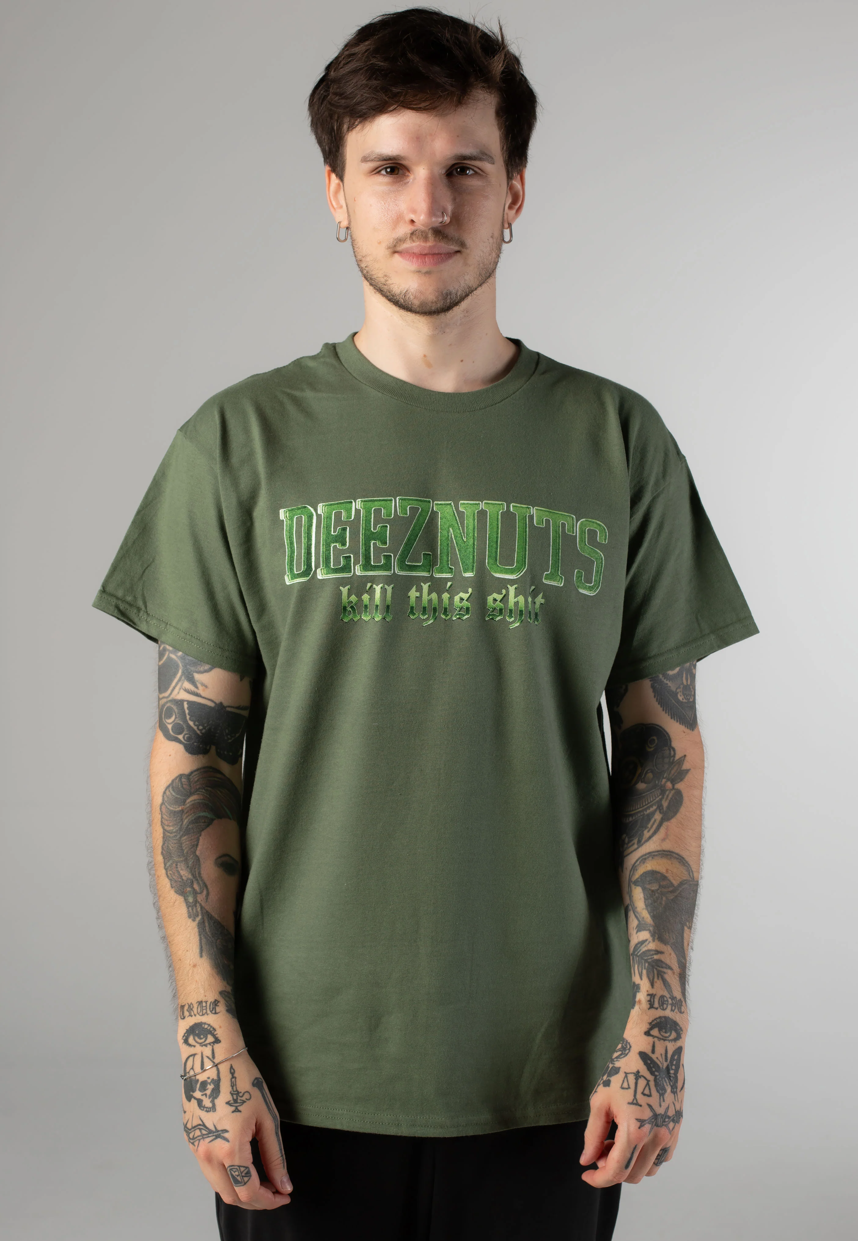 Kill This Shit Military Green - T-Shirt - Image 3