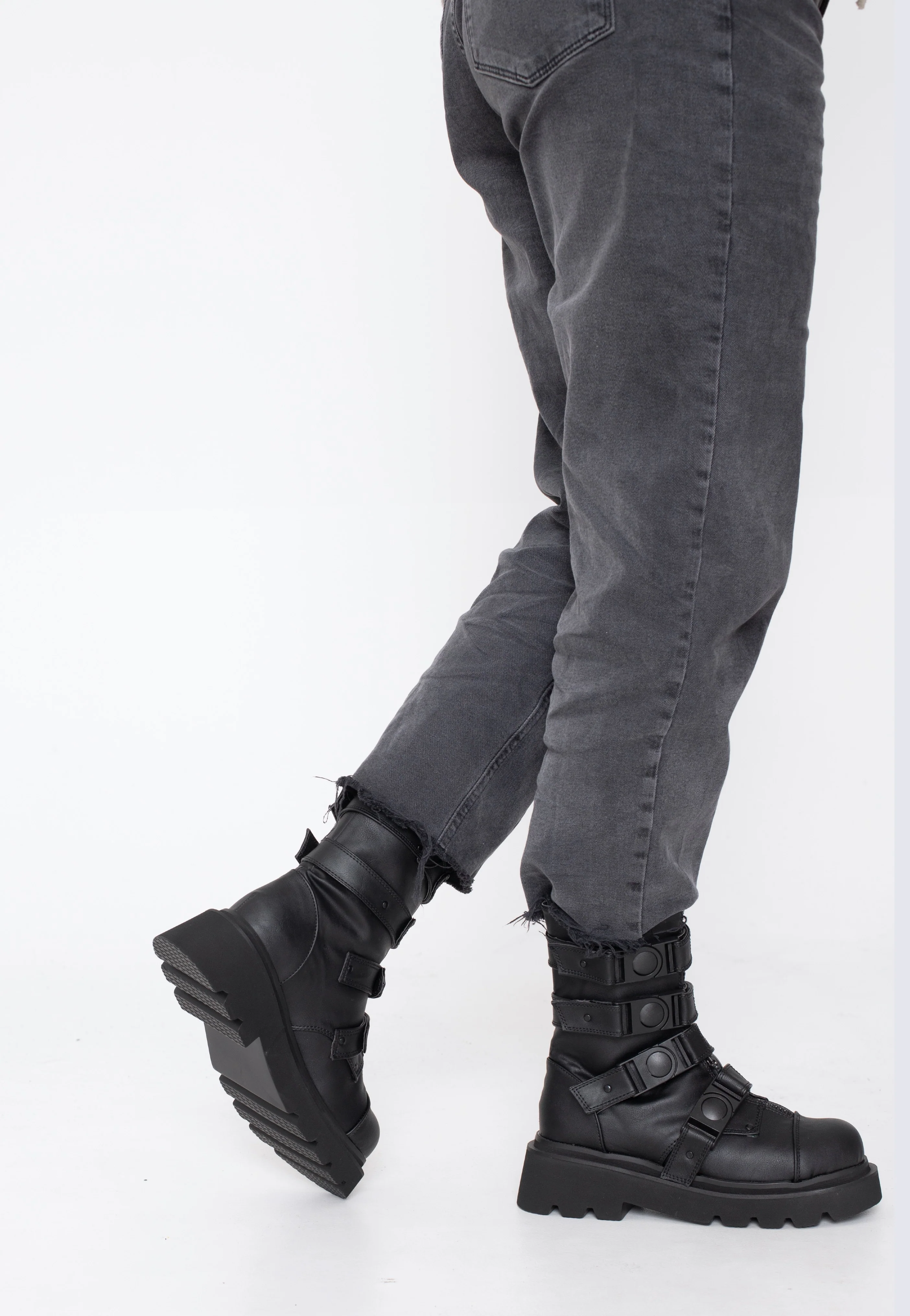 Renegade 55 Black Vegan Leather - Girl Shoes - Image 5