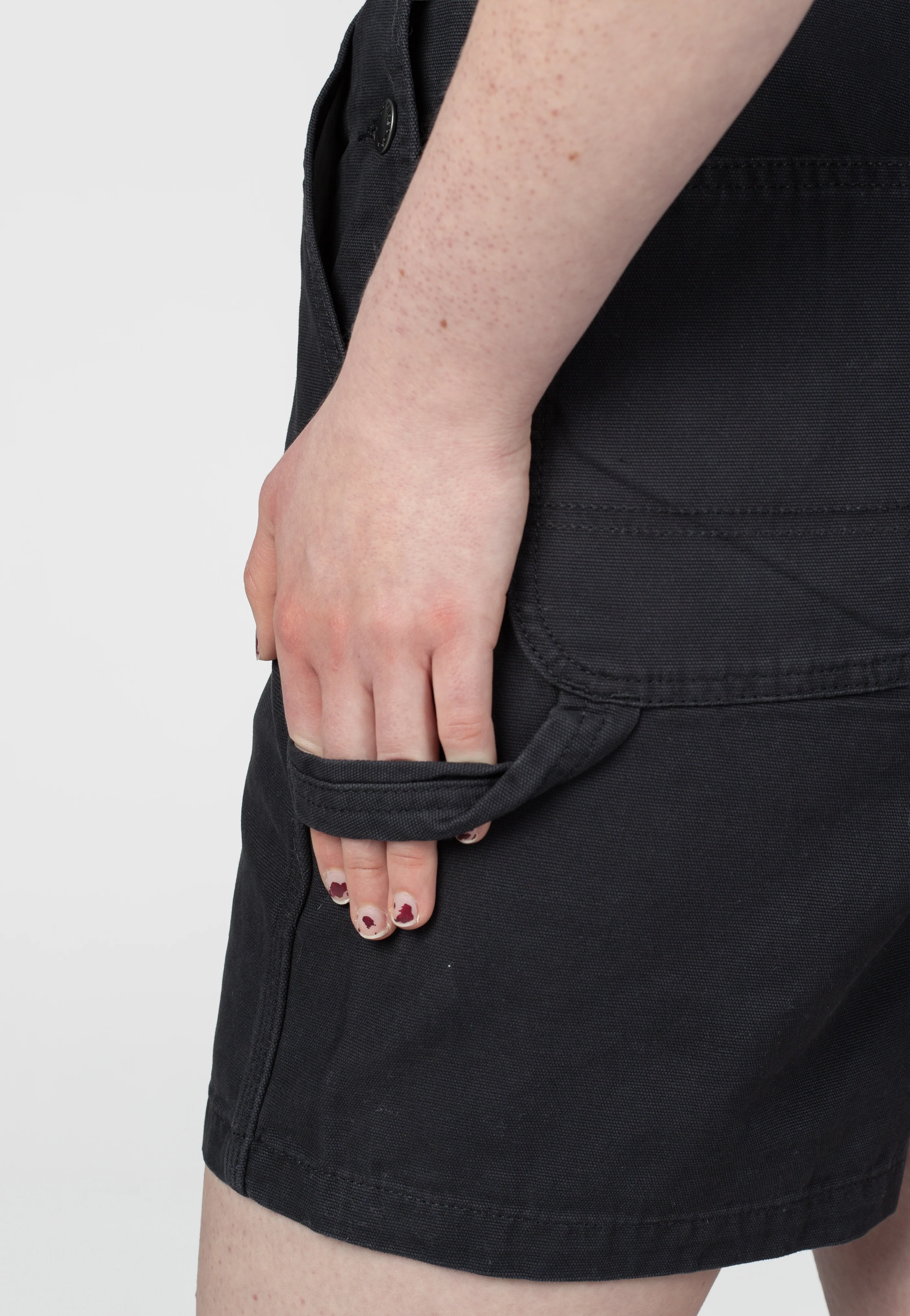 Canvas Short Bib W Black - Dungarees - Image 13