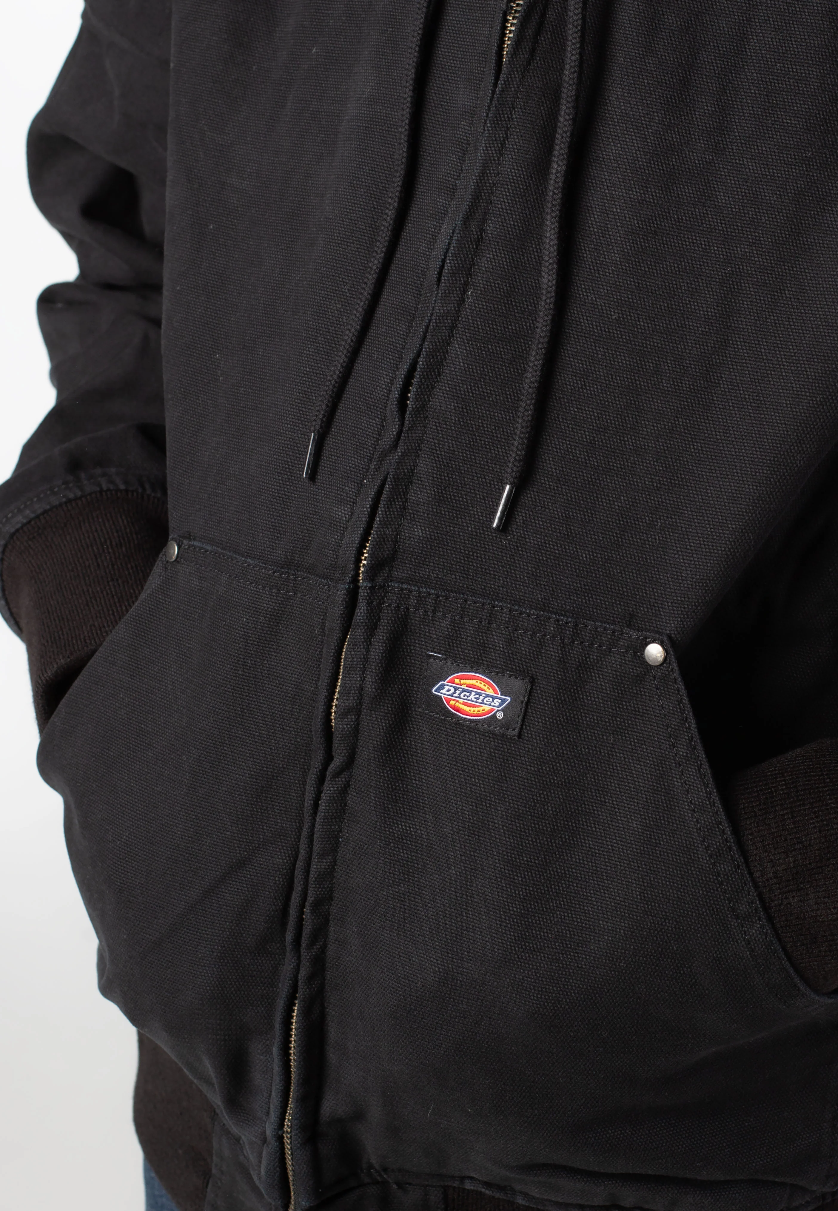Hilham Hooded Canvas Black - Jeans Jacket - Image 6