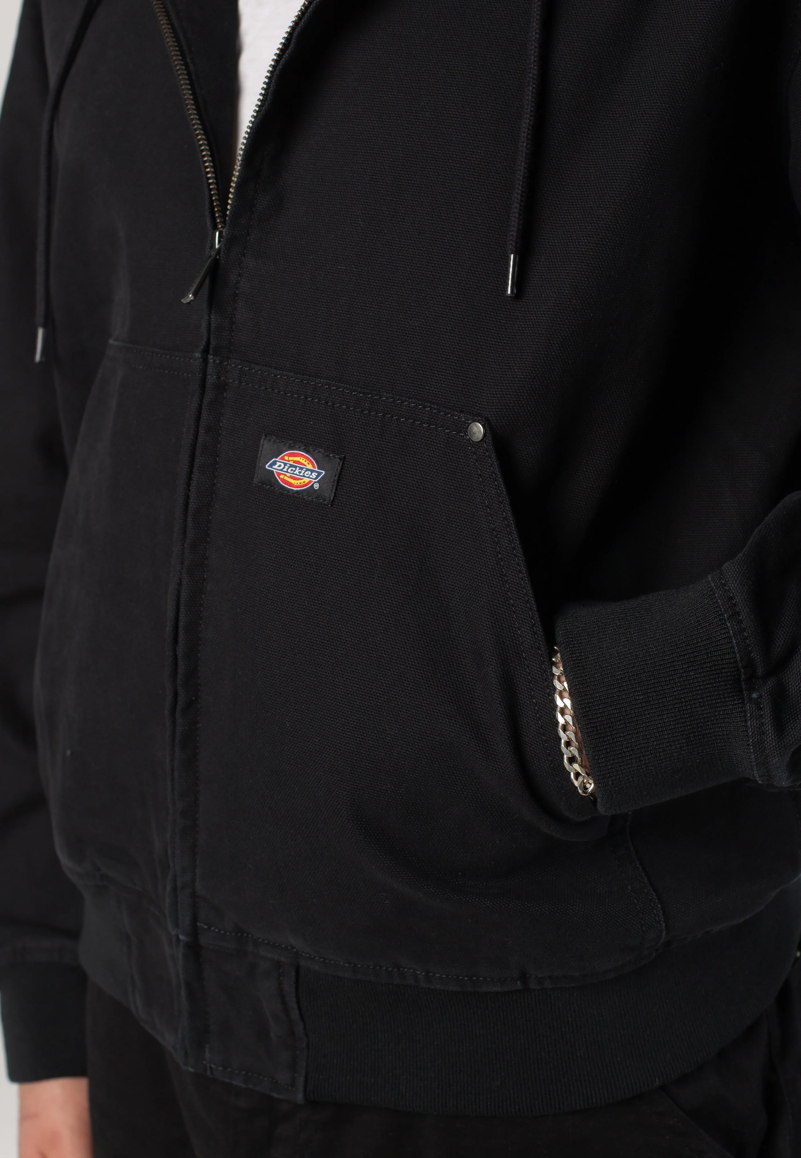 Unlined Canvas Hooded Black - Jacket - Image 5