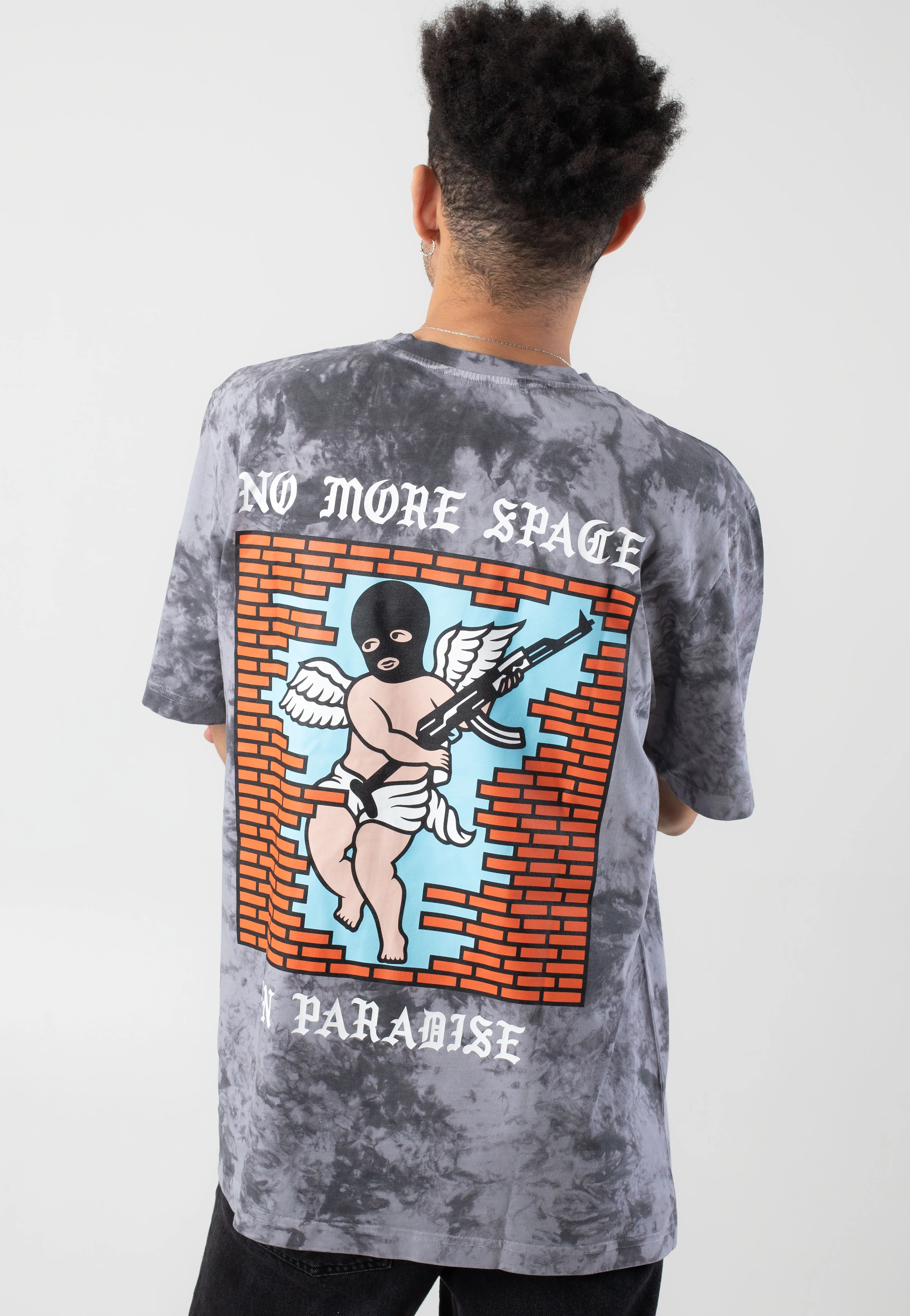 No More Space Tie Dye Black Grey - T-Shirt - Image 3