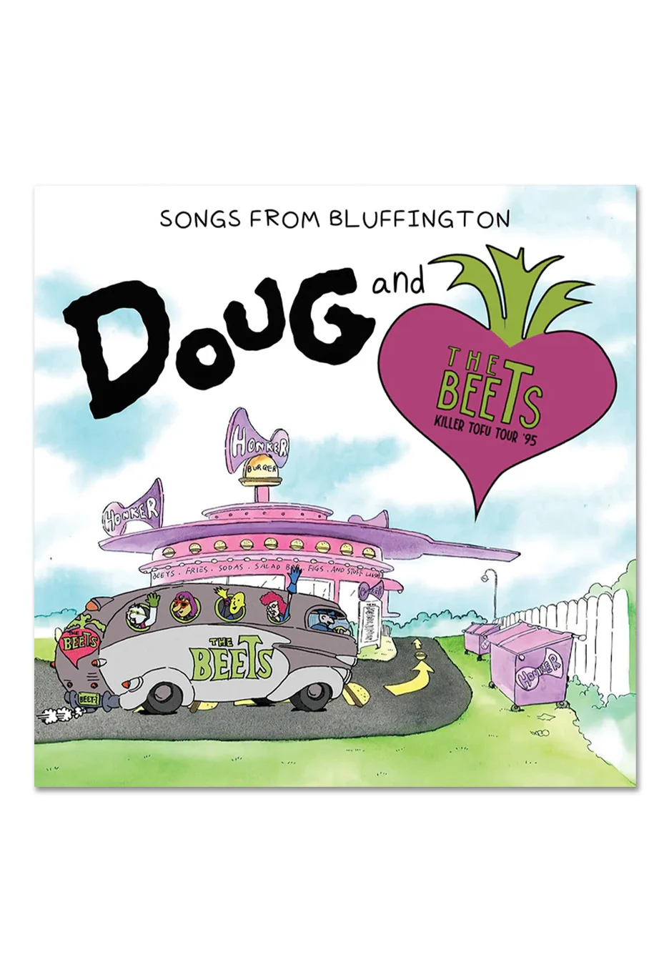 Doug & The Beets: Songs From Bluffington Ltd. Clear w/ Purple/Green/Silver/Blue - Splattered Vinyl - Image 2