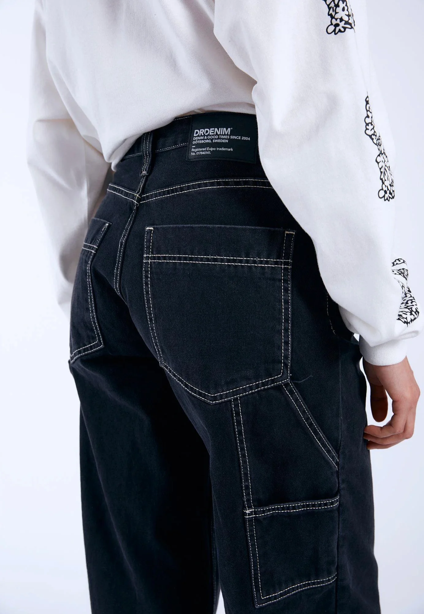 Faye Worker Black Used Contrast - Jeans - Image 6