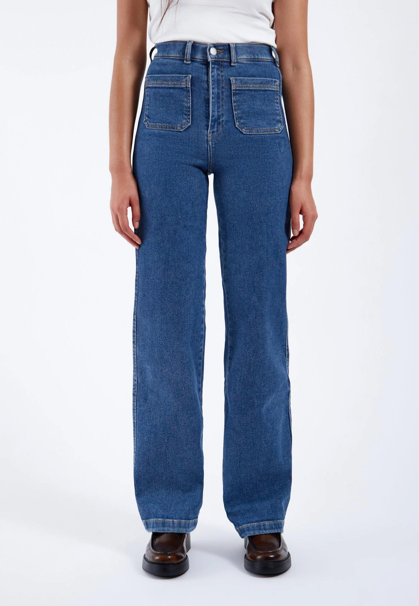 Moxy Straight Patch Cape Mid Retro - Jeans