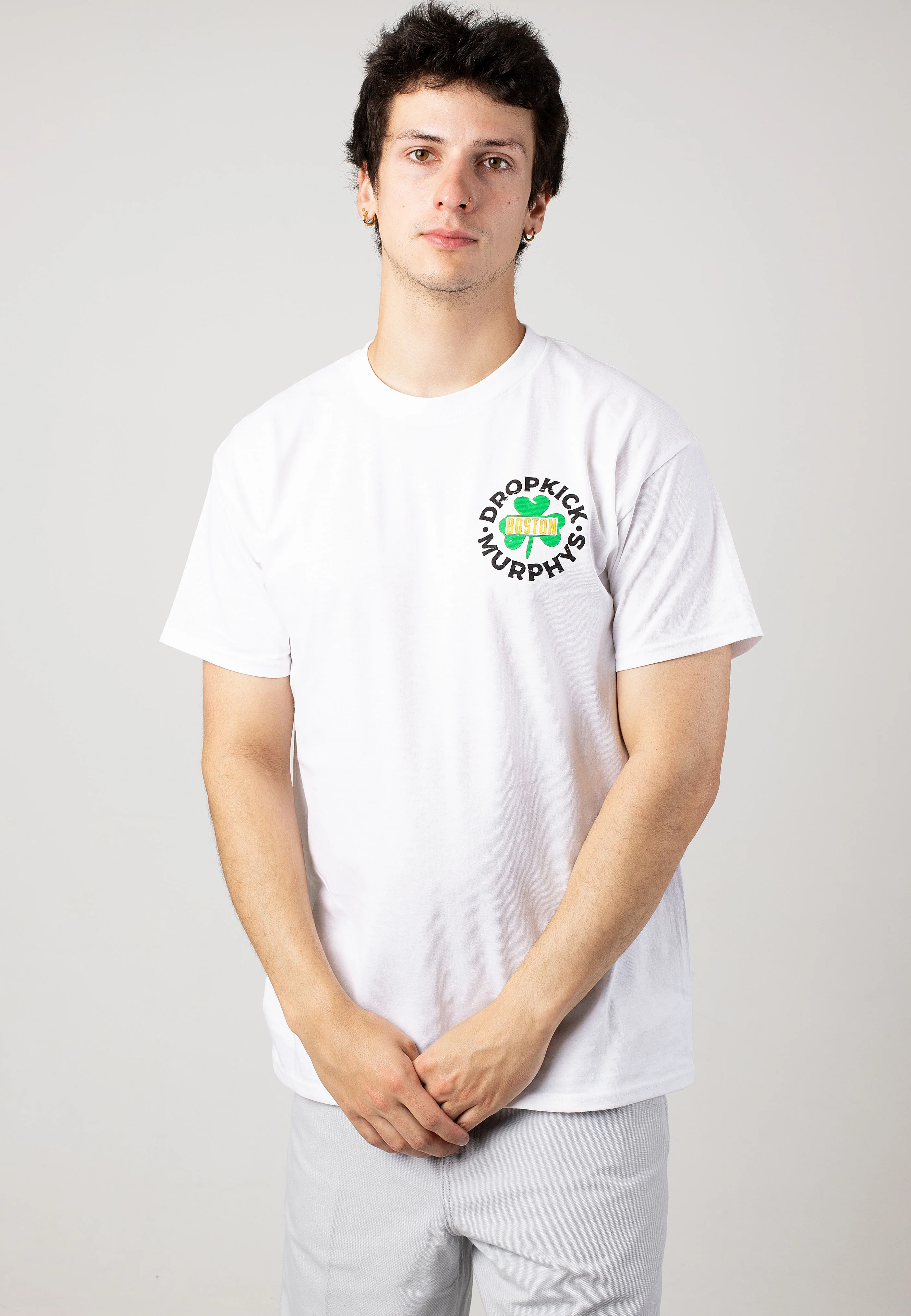 Boston Badge White - T-Shirt - Image 3