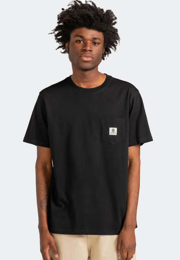 Basic Pocket Label Flint Black - T-Shirt - Image 3