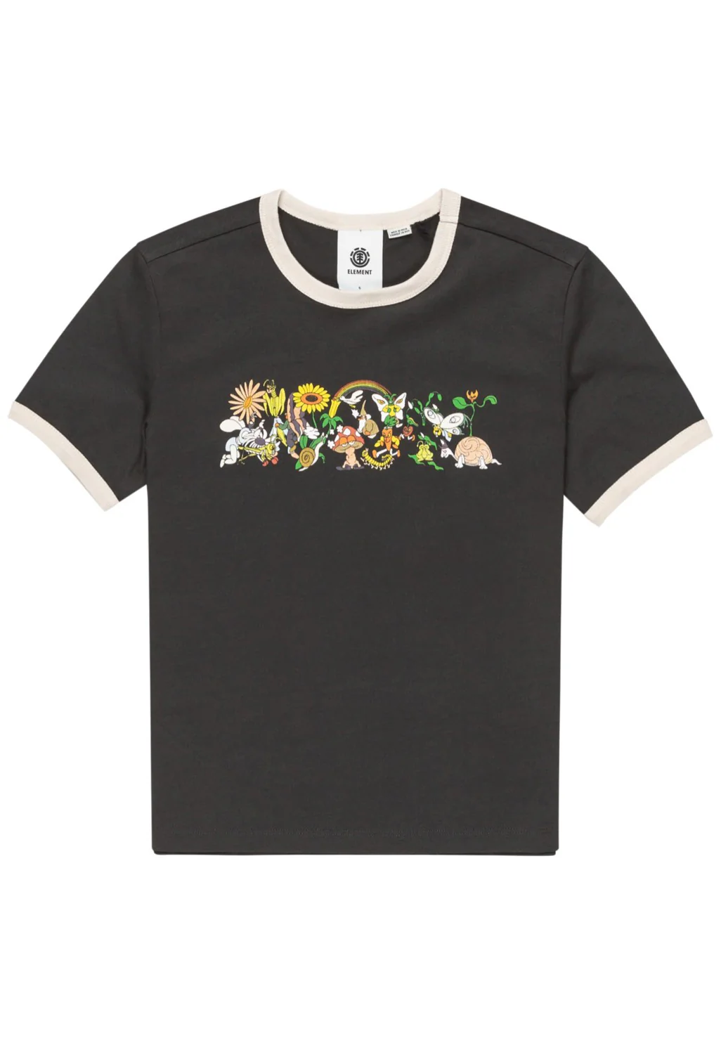 Yarnhill Ringer Off Black - T-Shirt - Image 2