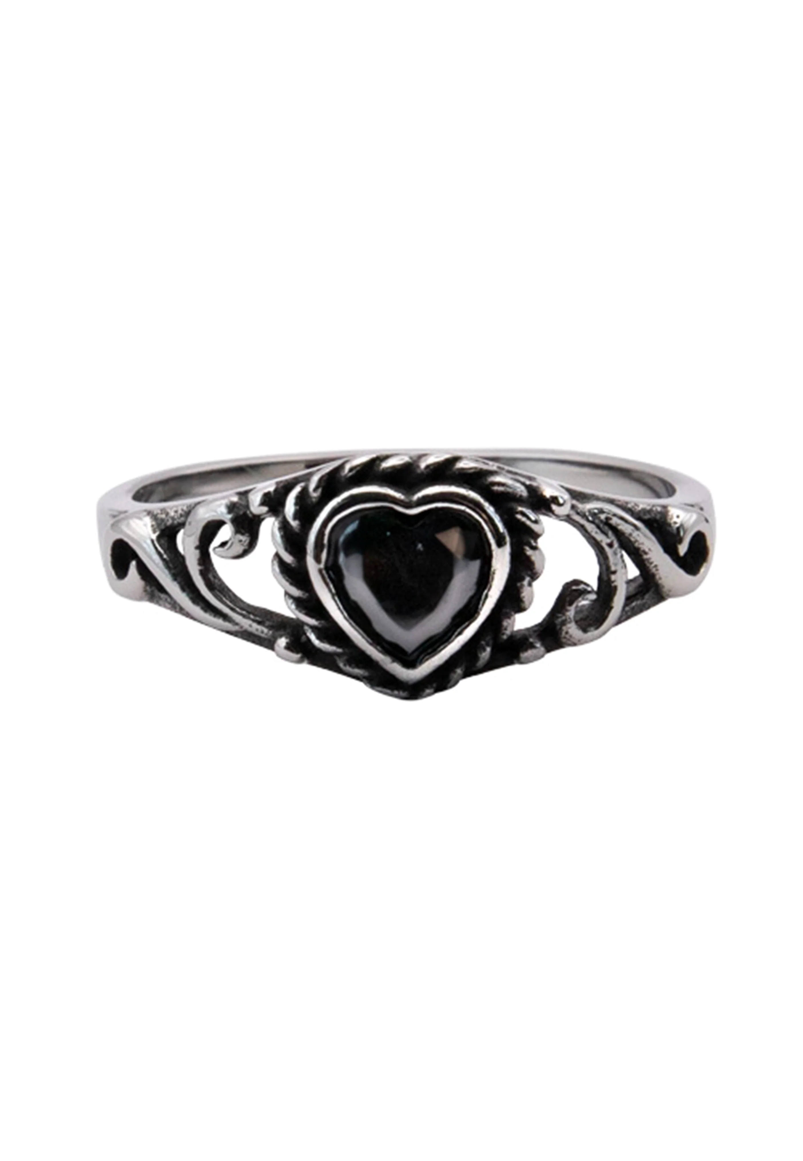 Black Heart Silver/Black - Ring - Image 2