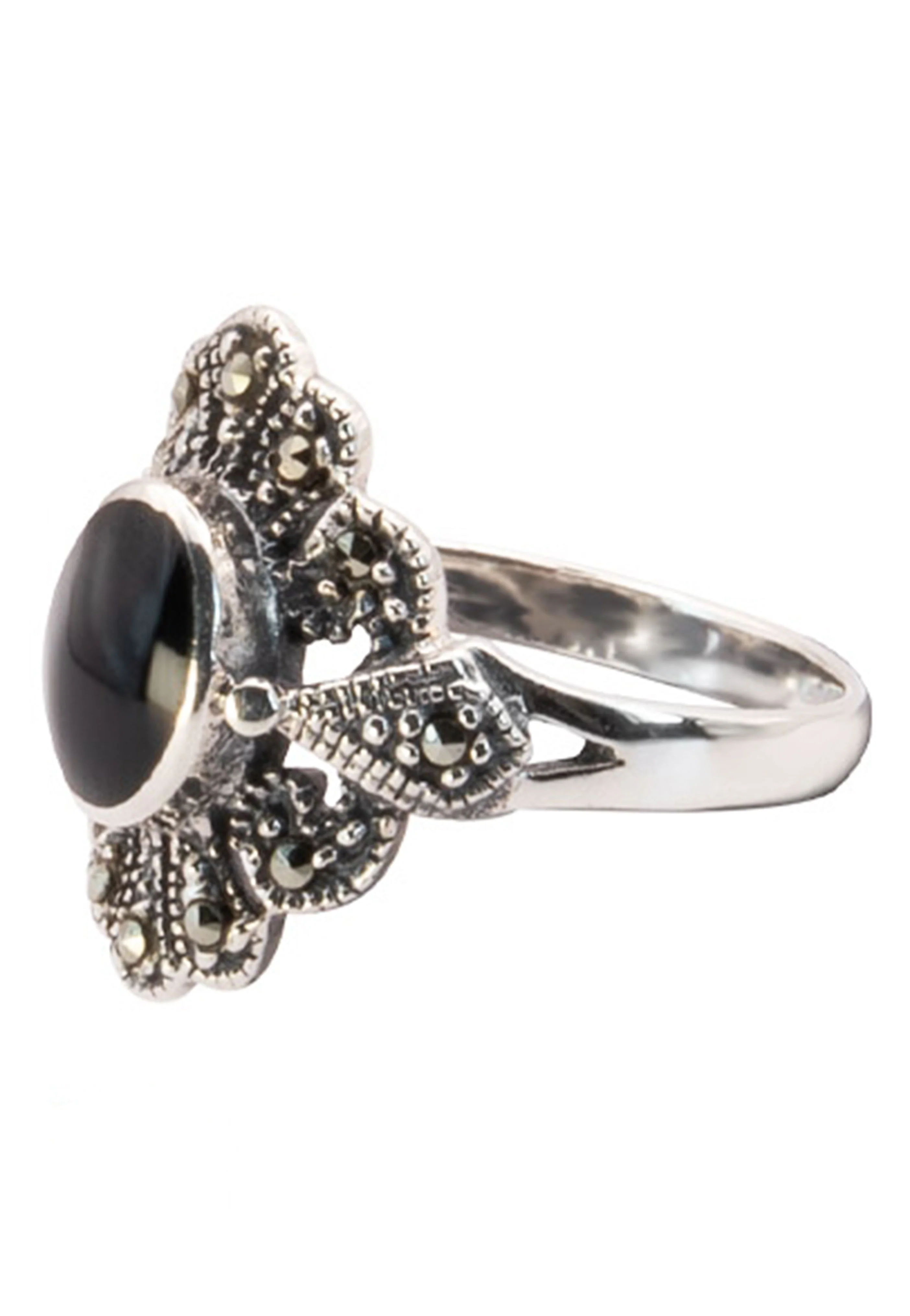 Black Marcasite mit Onyx - Ring - Image 3